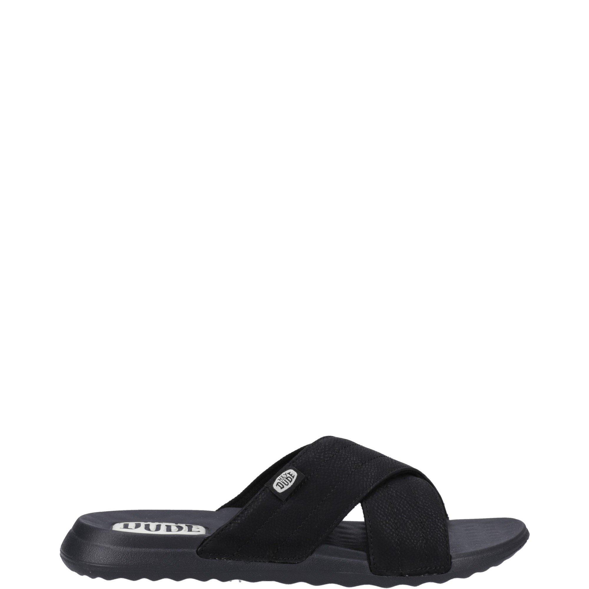 Black - HEYDUDE - Christi Slide Distressed Sandal - 1