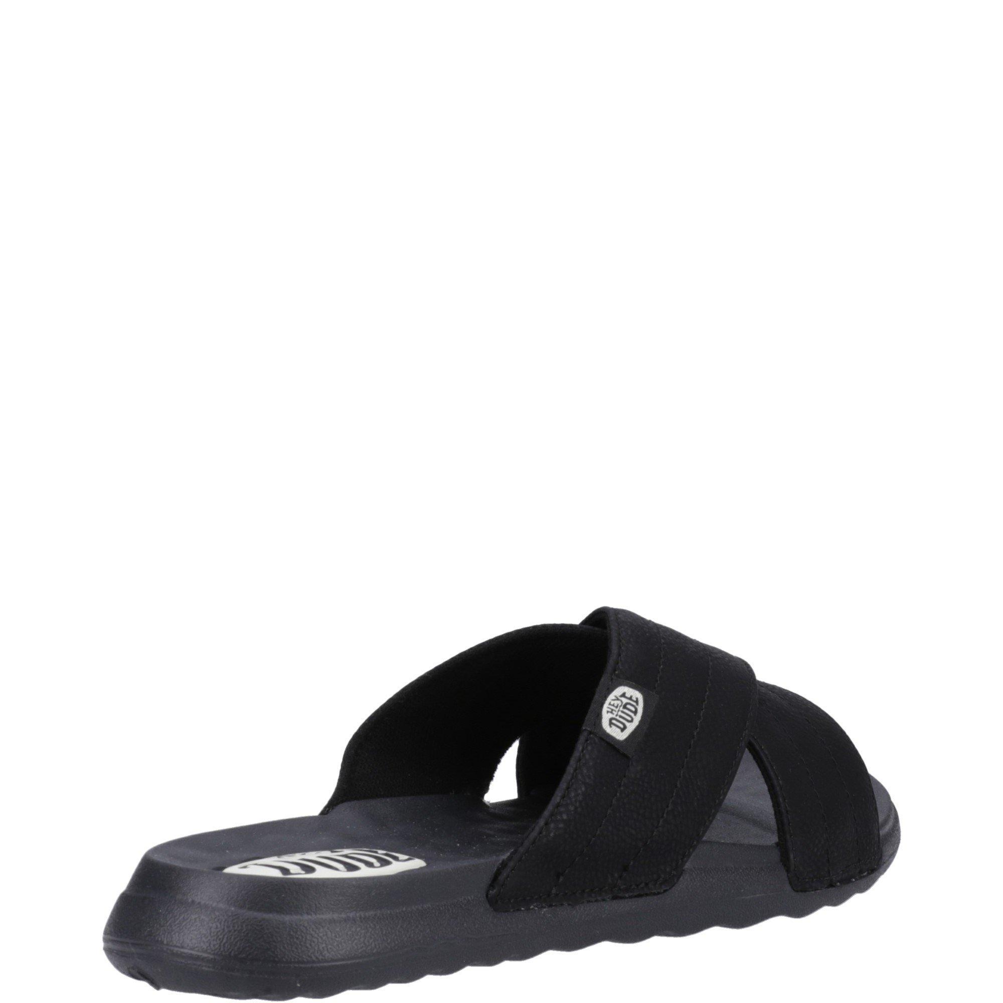 Black - HEYDUDE - Christi Slide Distressed Sandal - 3