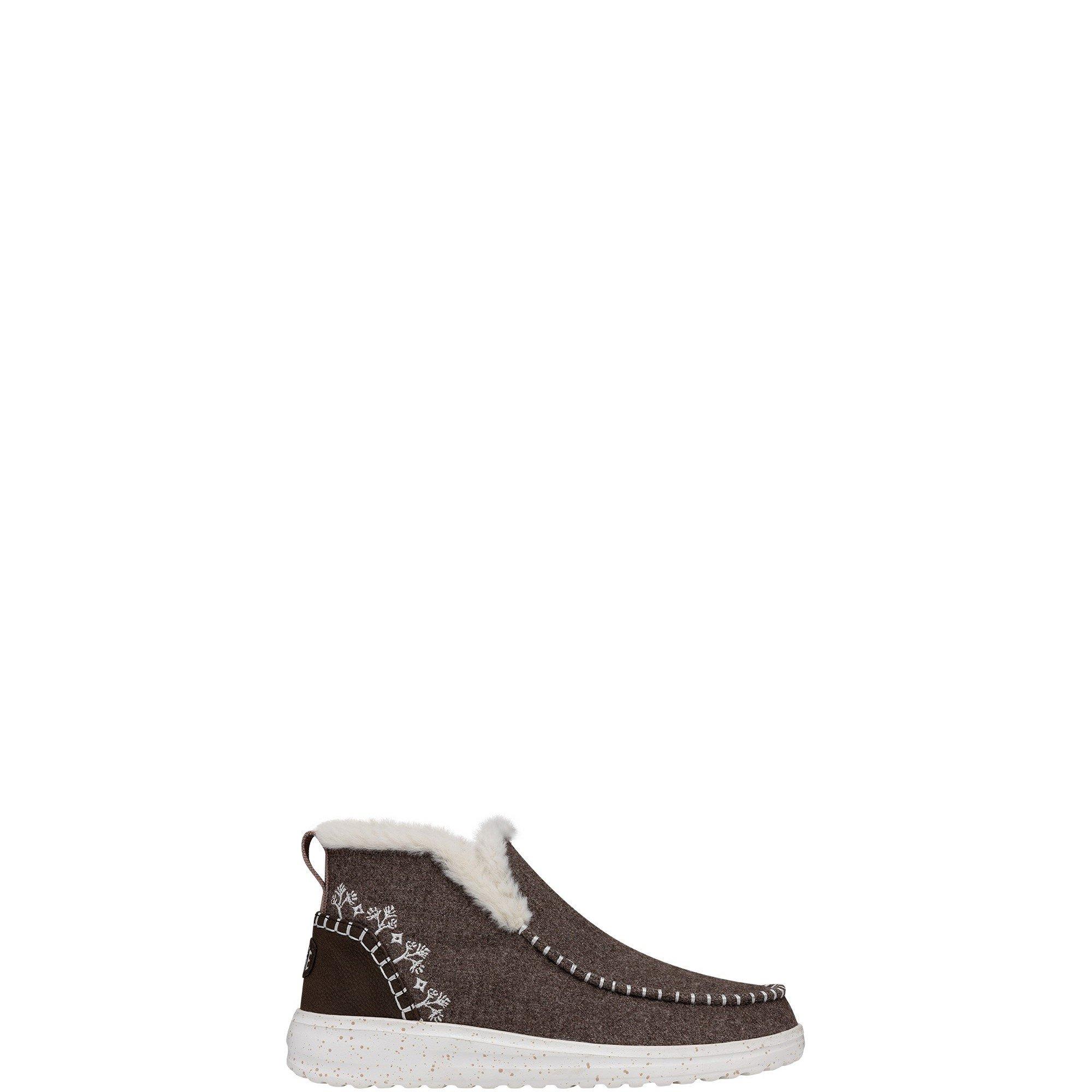 Brown - HEYDUDE - Denny Wool Faux Shearling Boots - 1