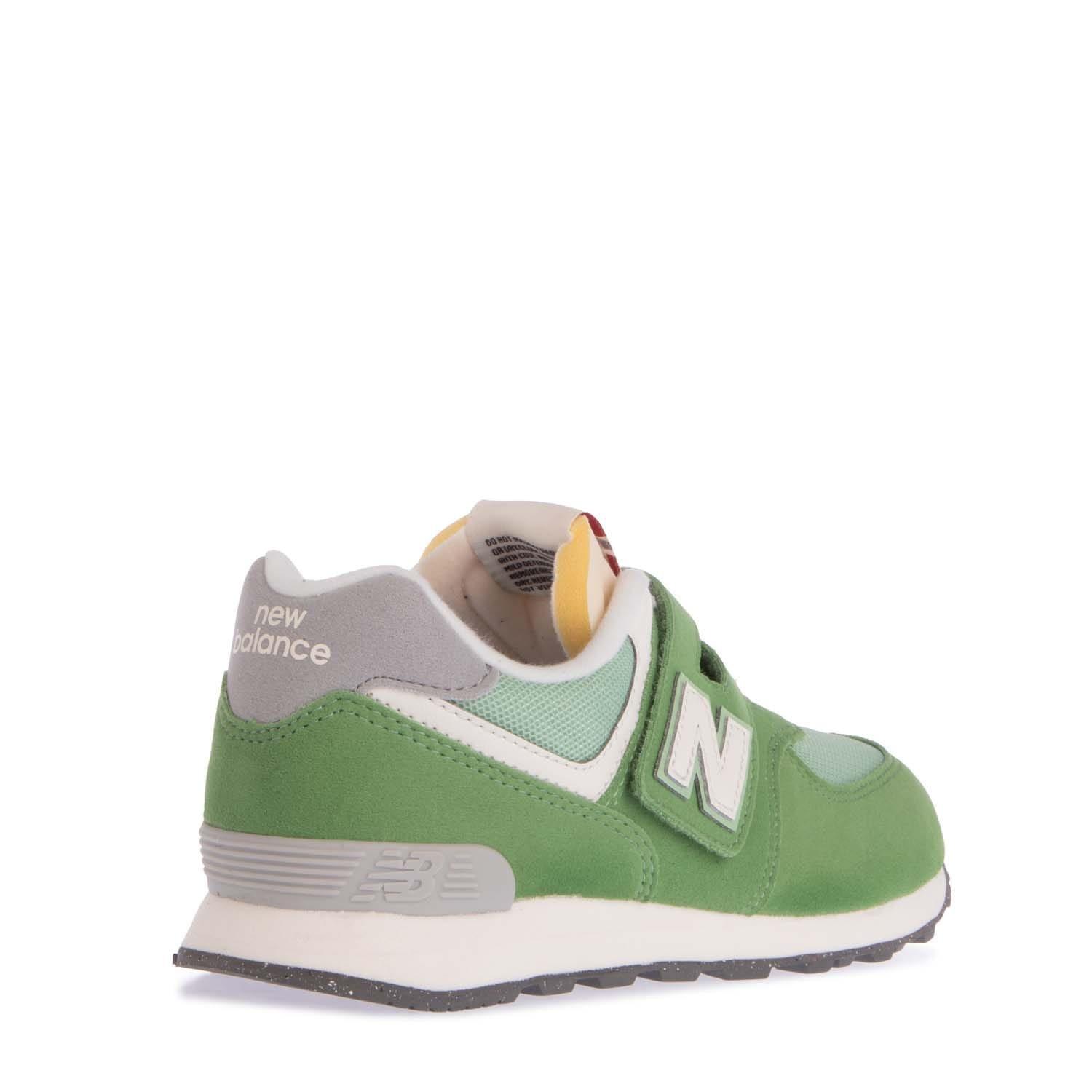 Green - New Balance - Kids 574 Trainers - 3