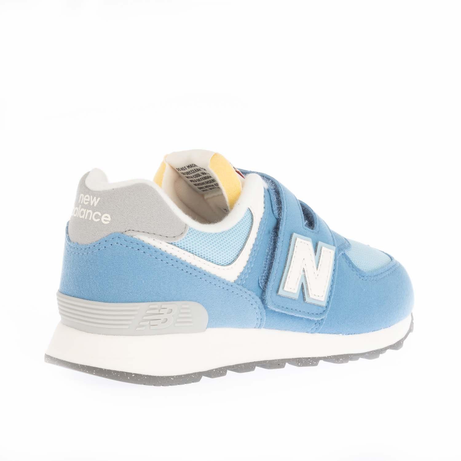 Blue - New Balance - Kids 574 Trainers - 3