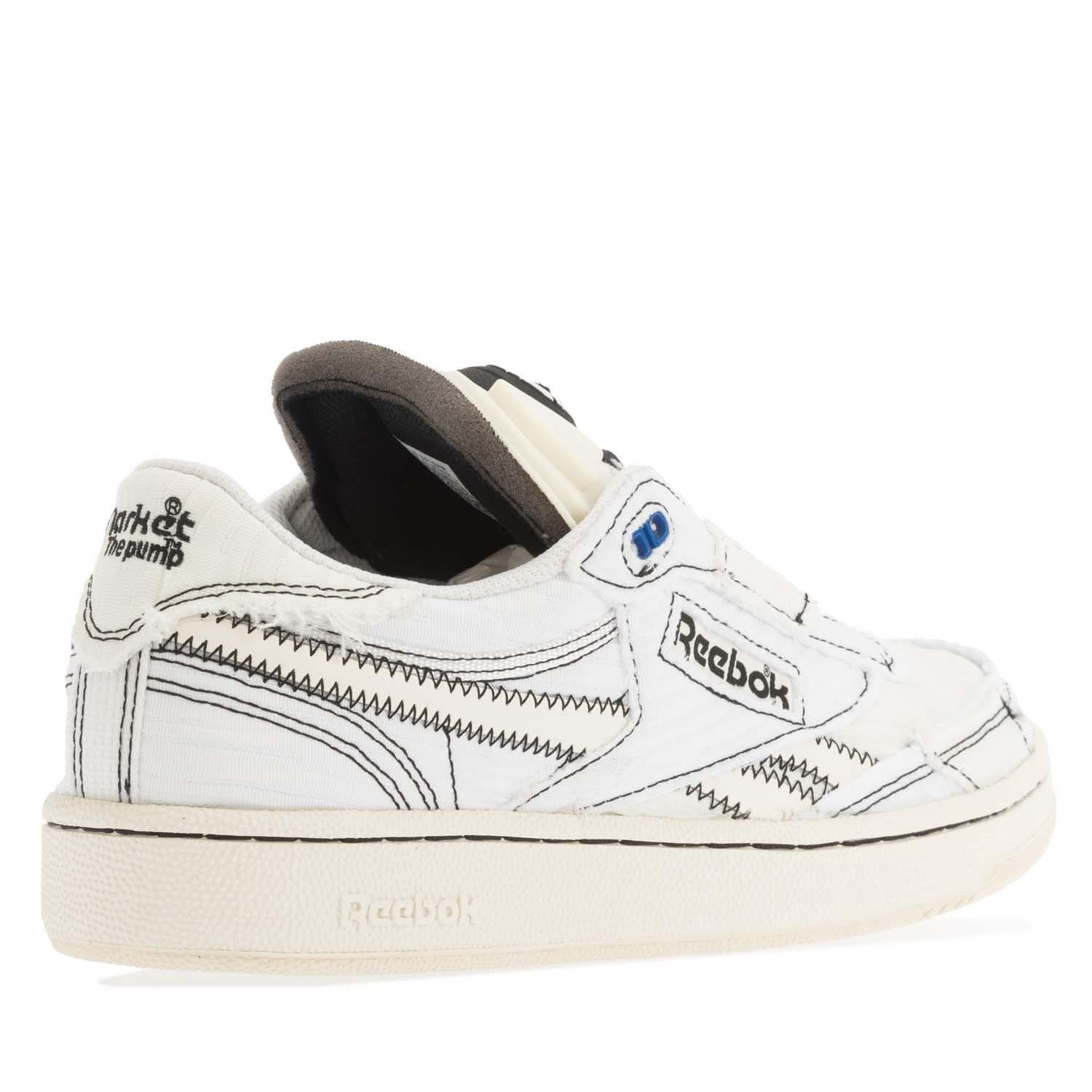 White Black - Reebok - Club C 85 Pump Shoes - 3