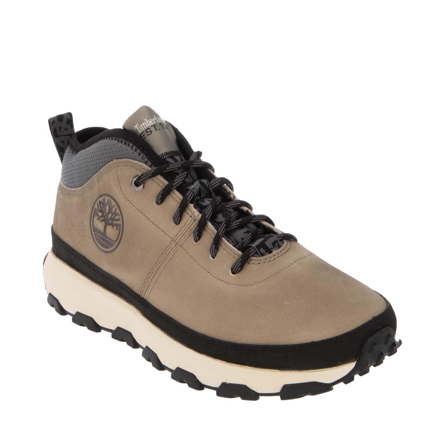 Taupe - Timberland - Winsor Trail Mid Lace Trainers - 2