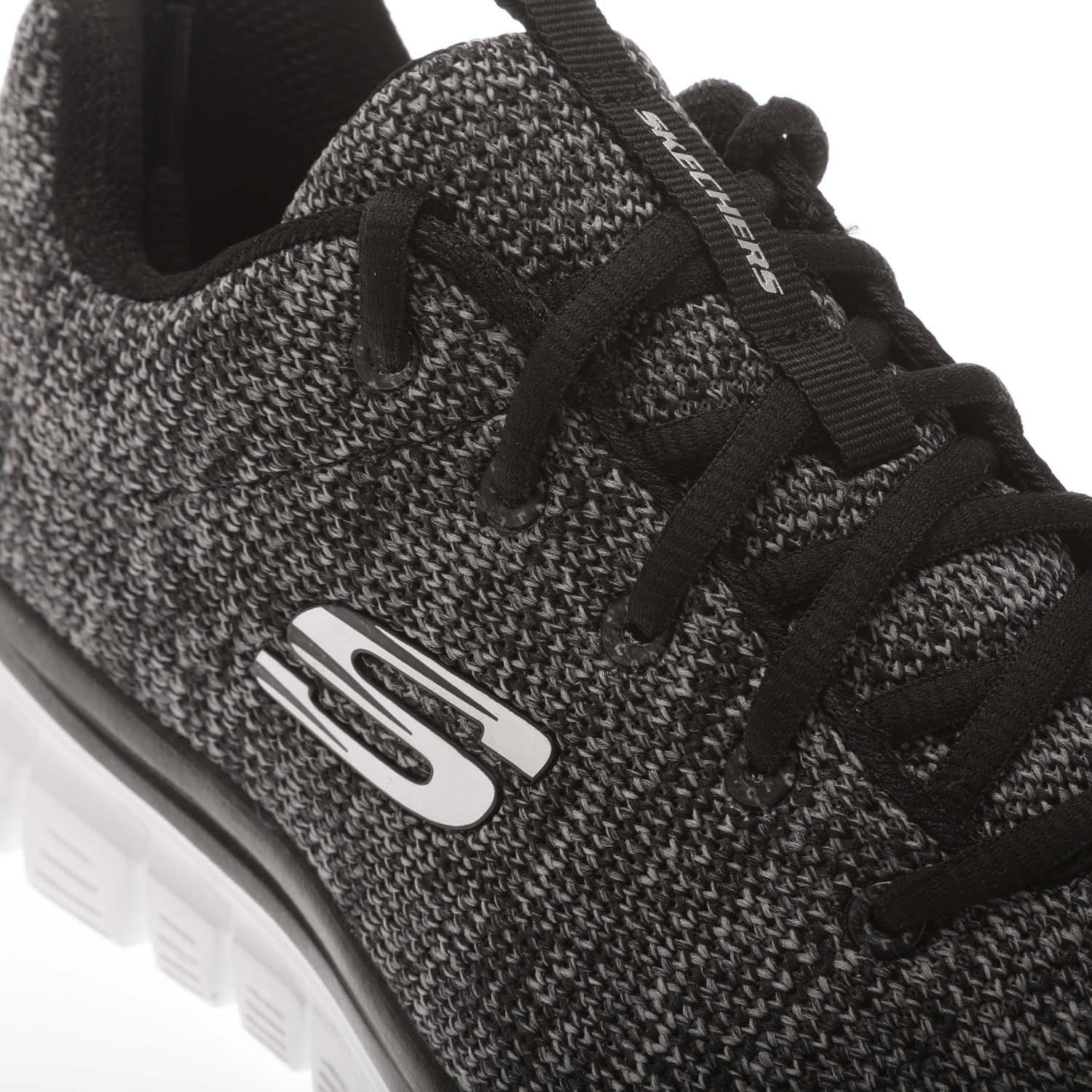 Black-White - Skechers - Graceful - Twisted Fortune Trainers - 5