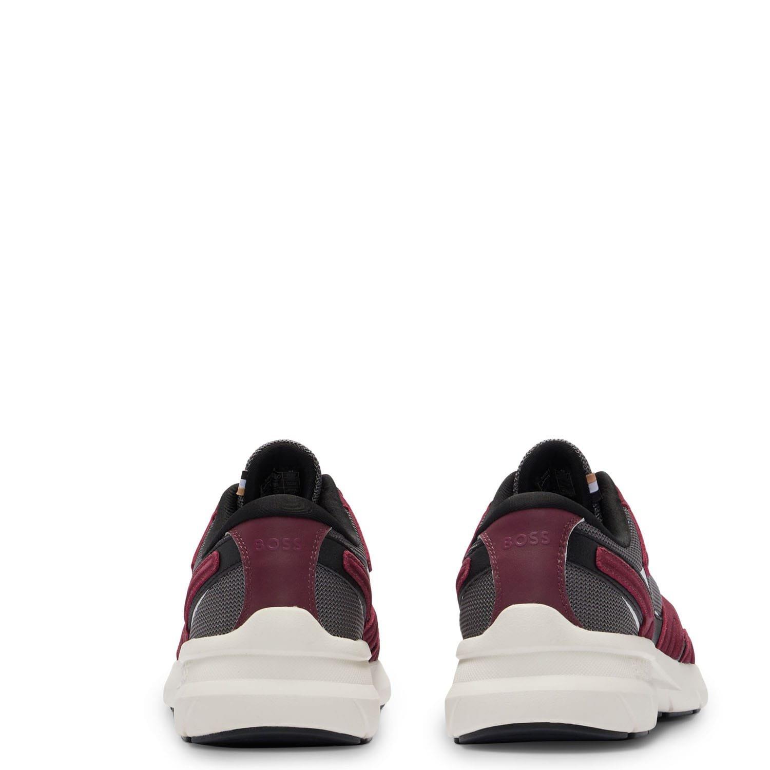 Red - Boss - Owen Runn Mixed Material Trainers - 5