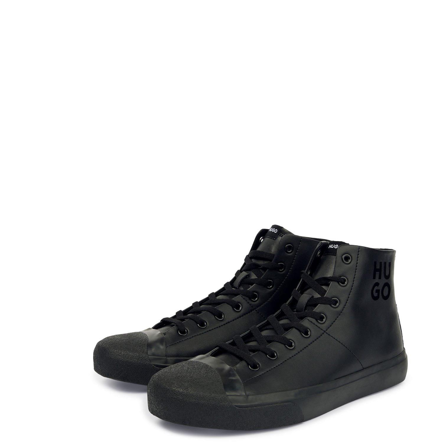 Black - Hugo - Dyer Hi-Top Trainers - 3