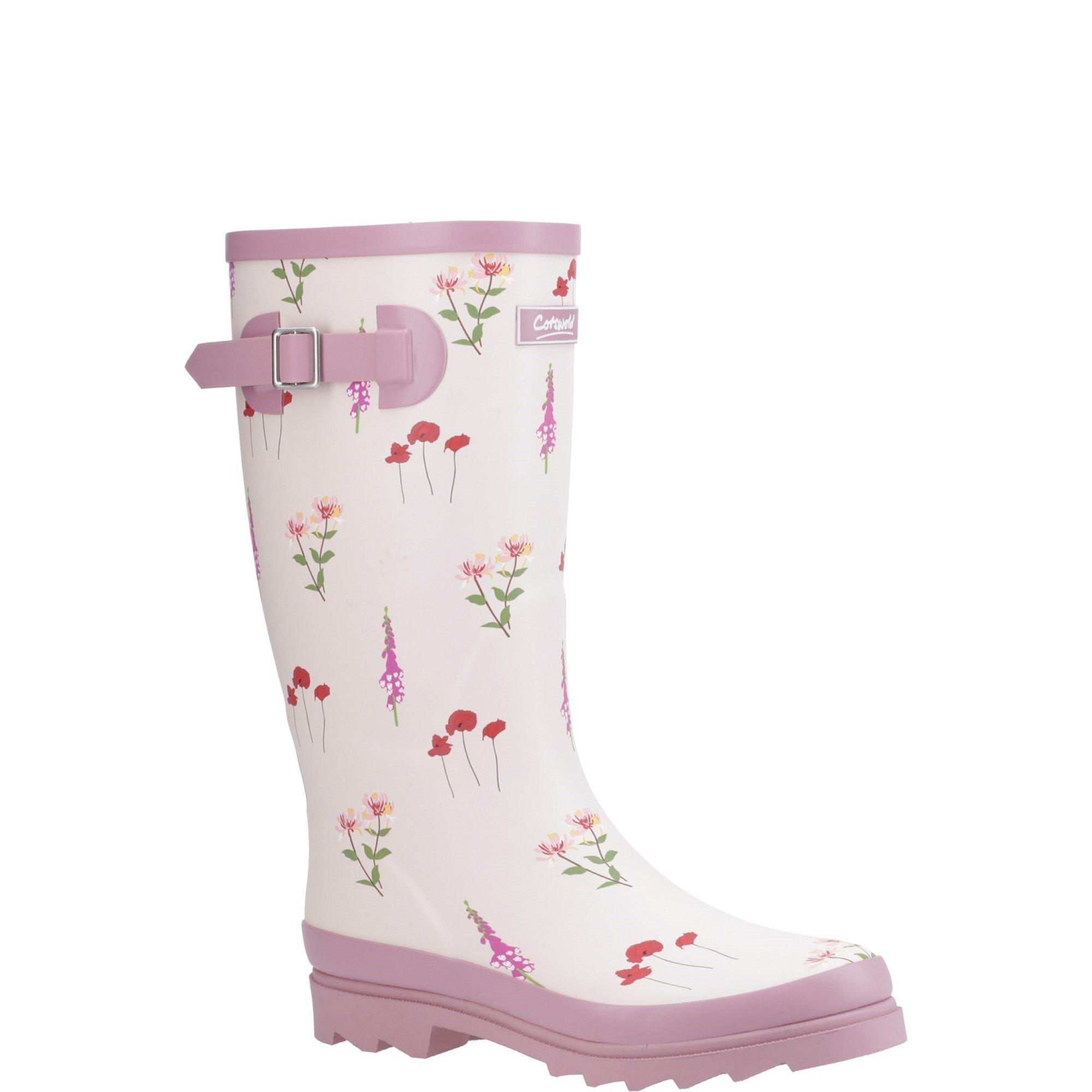 Pink - Cotswold - Wildflower Tall Wellingtons - 2