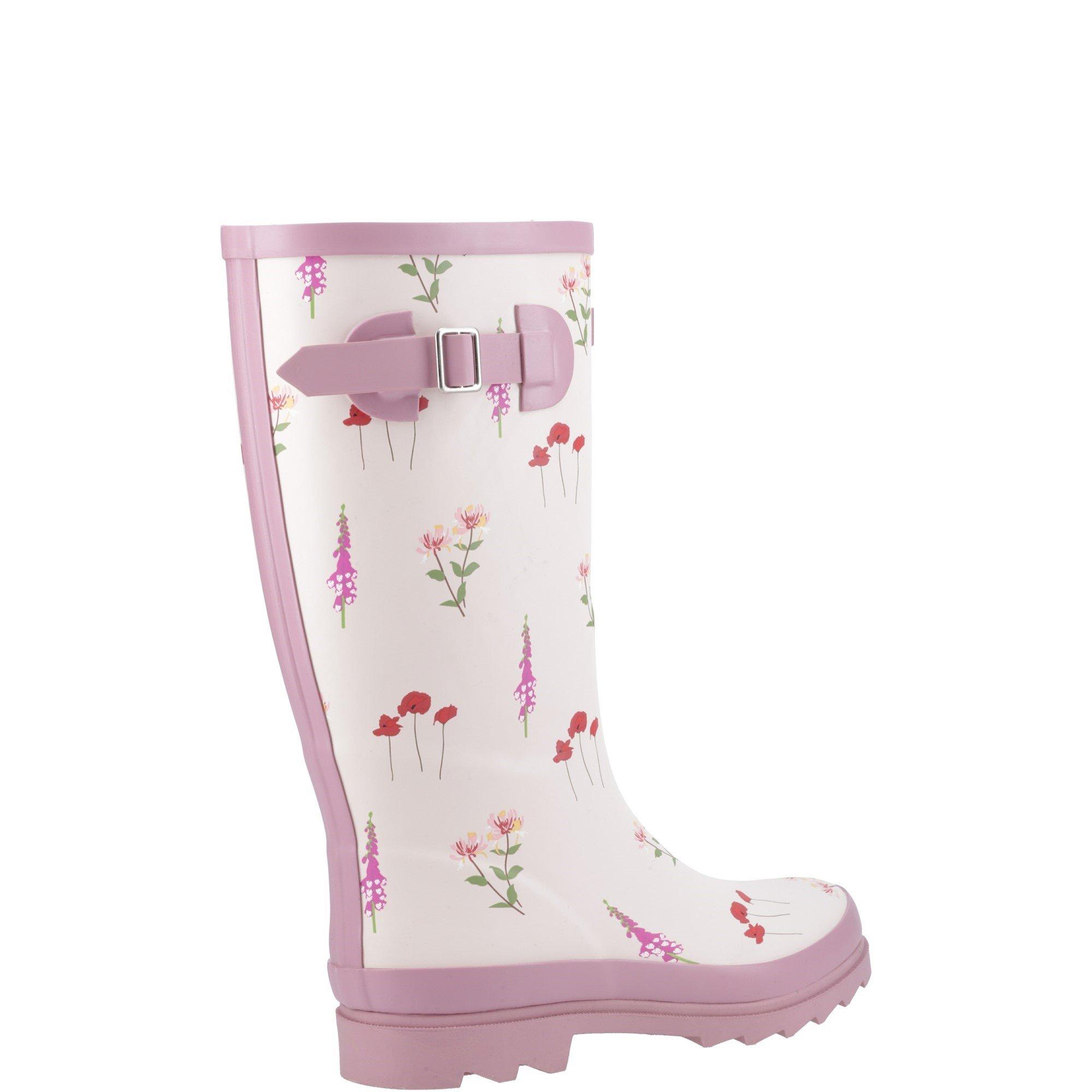Pink - Cotswold - Wildflower Tall Wellingtons - 3