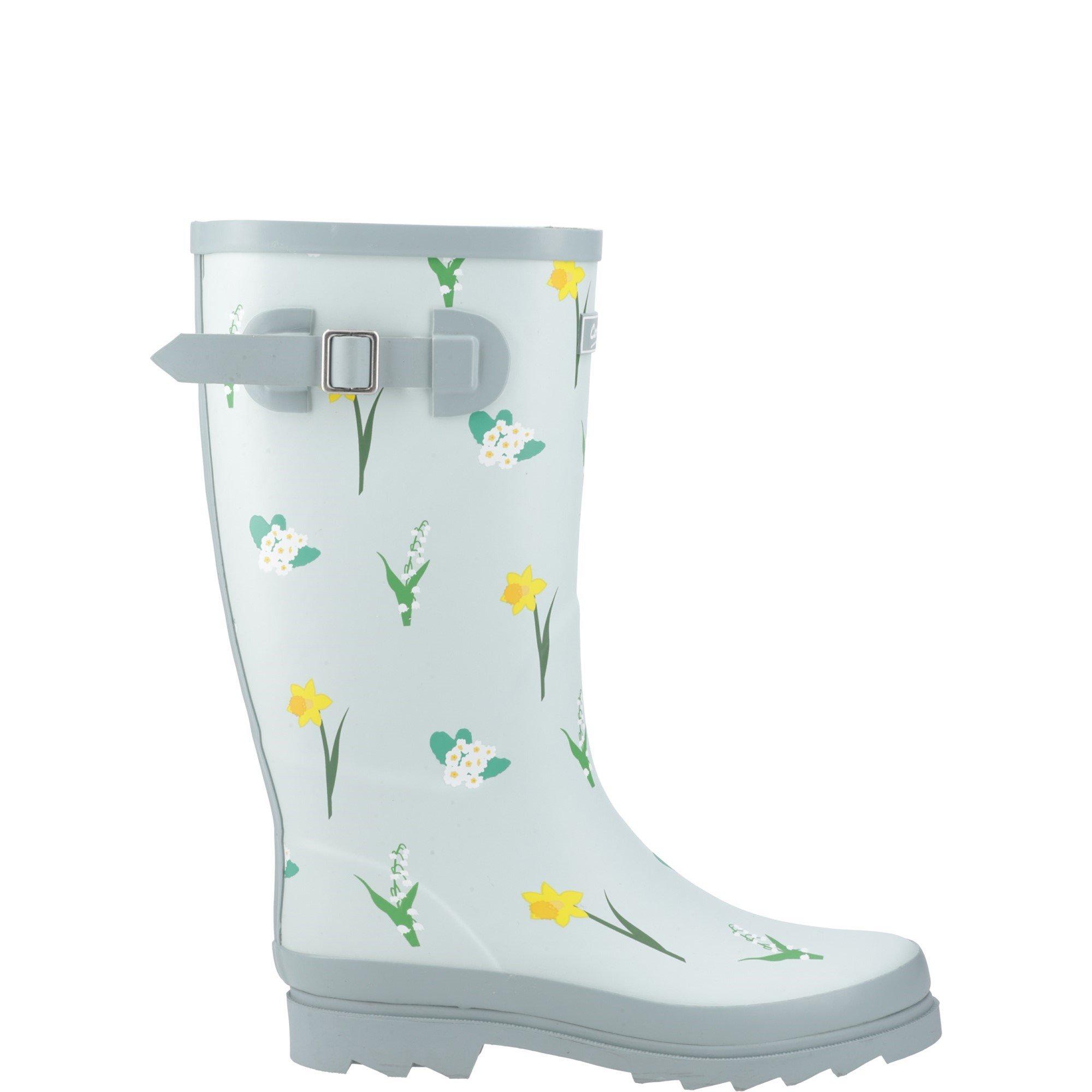 Cotswold Women's Wildflower Tall Wellingtons - Pale Green - 8 (41)