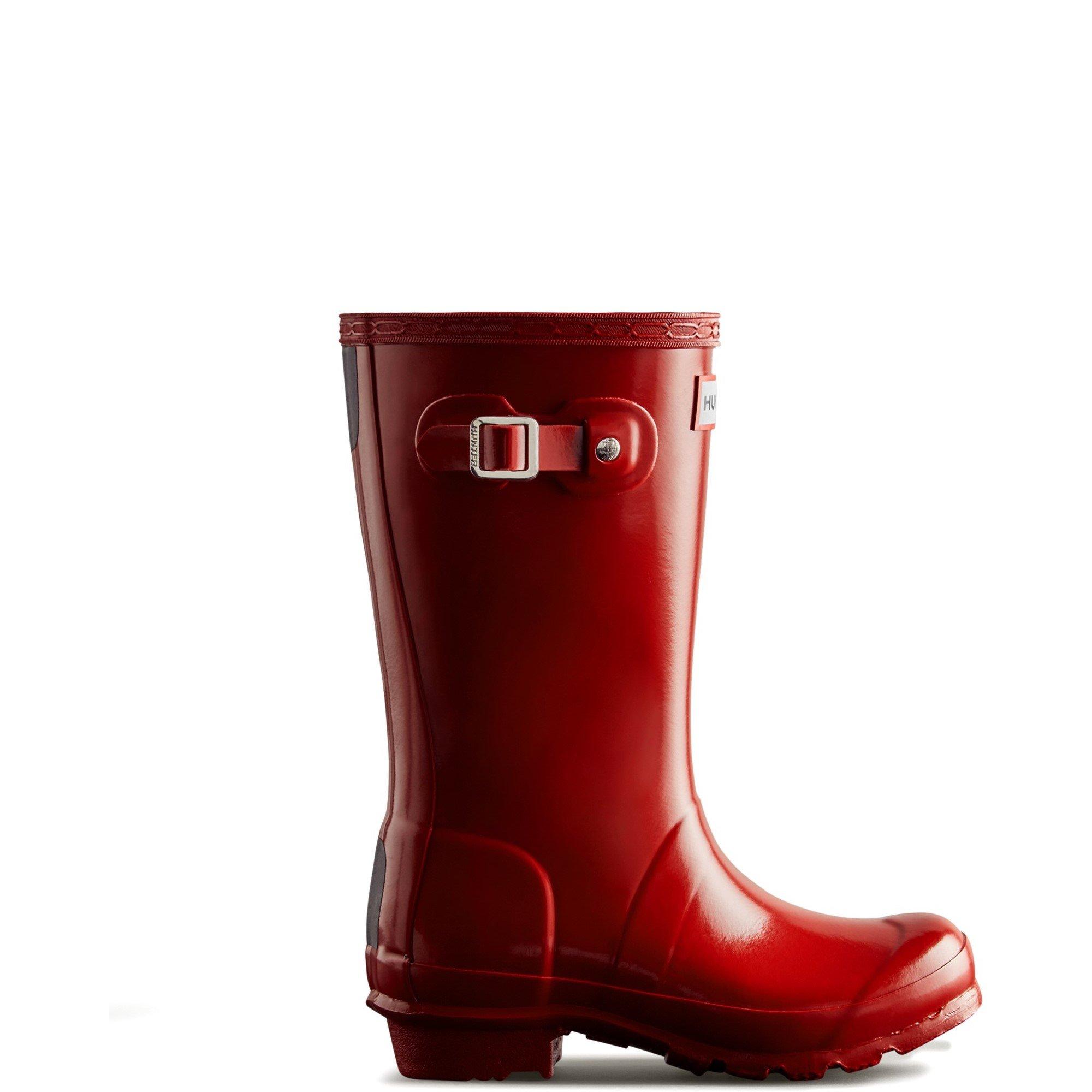Red - Hunter - Junior Originals Gloss Boot - 1