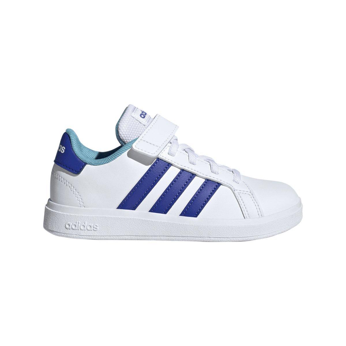 White - adidas - Grand Court 2.0 Elastic Strap Trainers - 1
