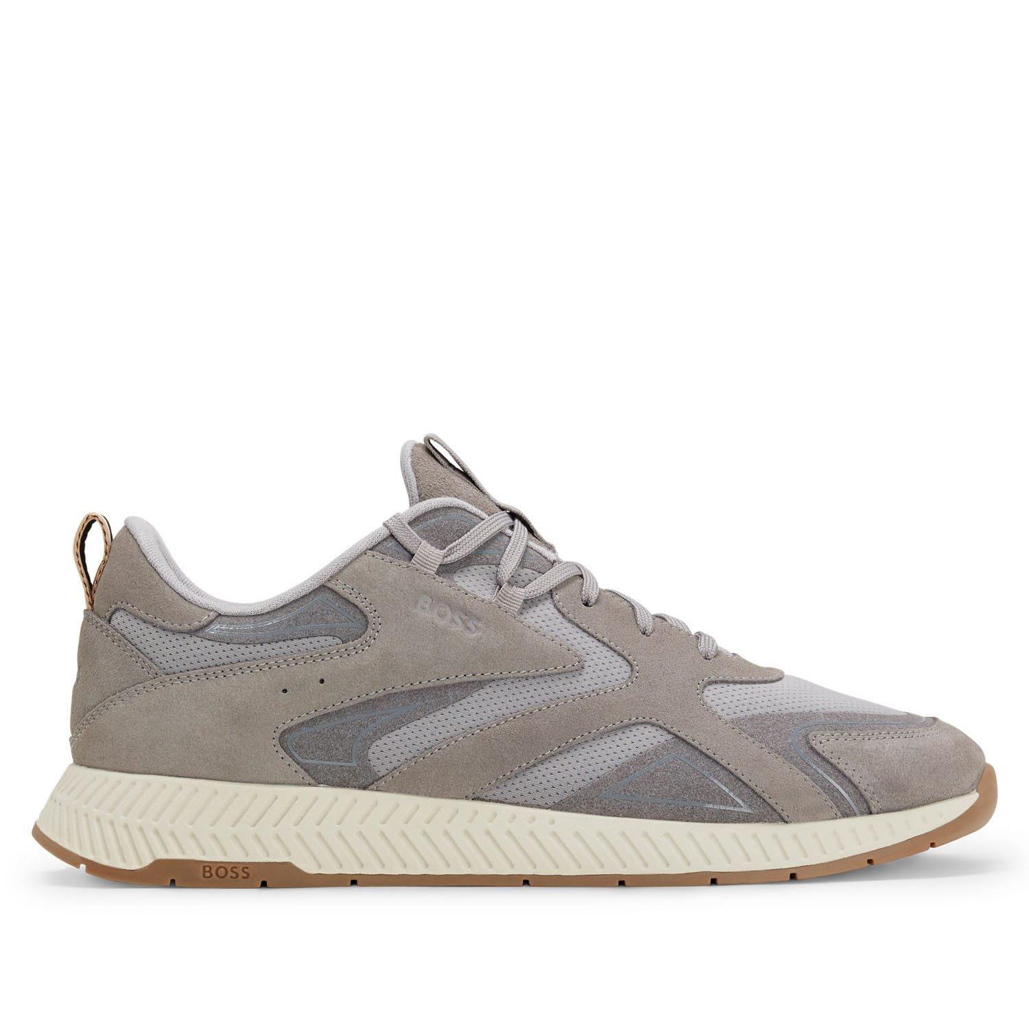 Grey - Boss - Boss Titanium Runn Sdly 10214574 01 Low-Top Trainers Mens - 1