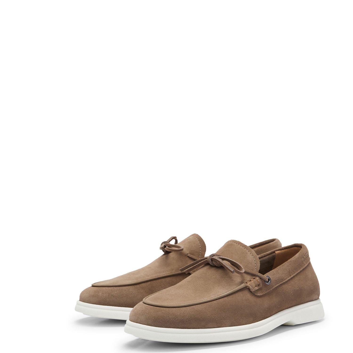 Beige - Boss - Sienne Moccasin Shoes - 4