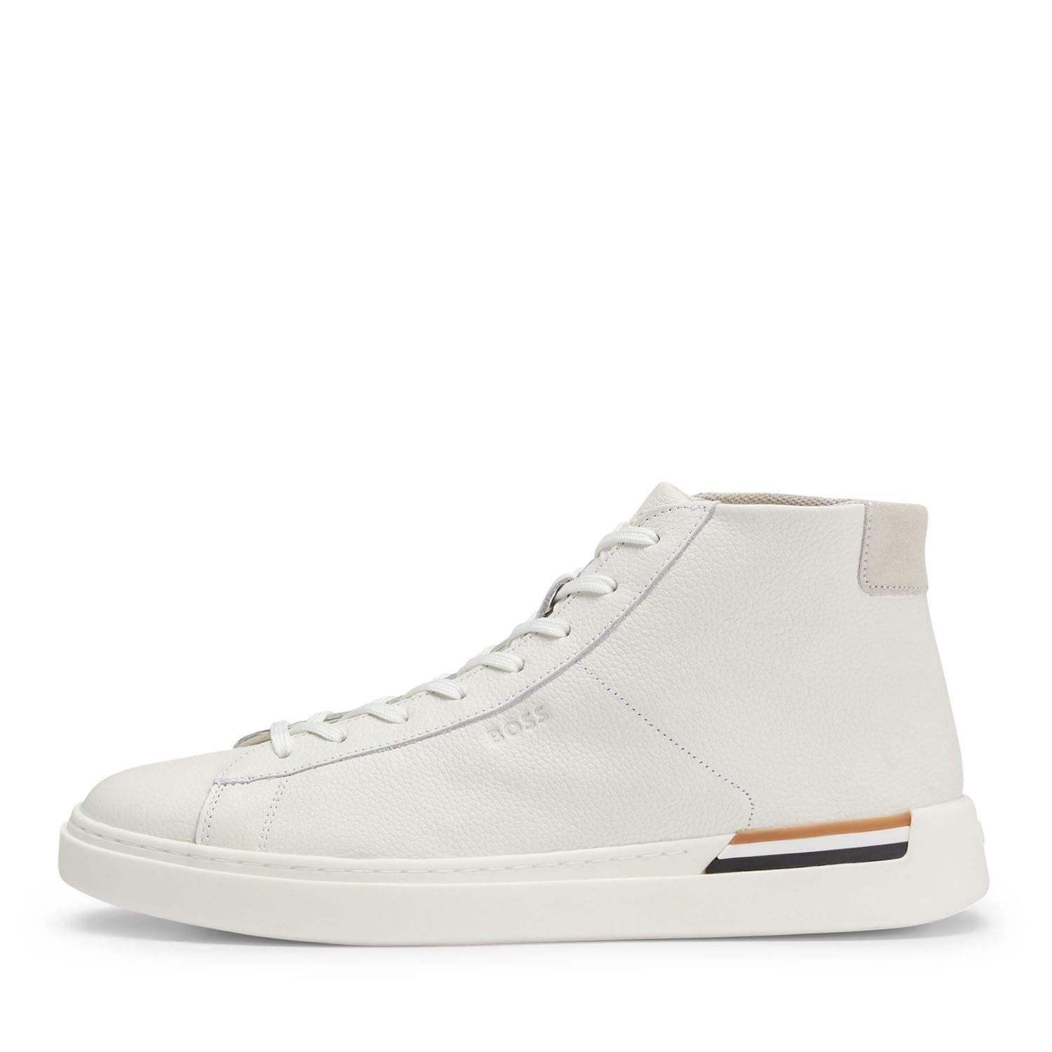 White - Boss - Clint Hi-Top Trainers - 2
