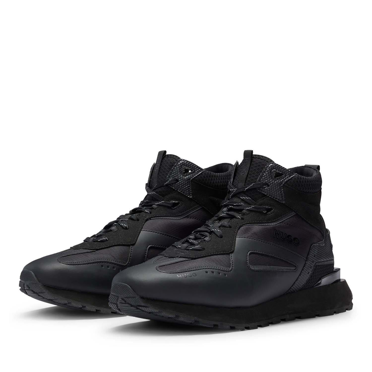 Black - Hugo - Cubite Hi-Top Trainers - 3