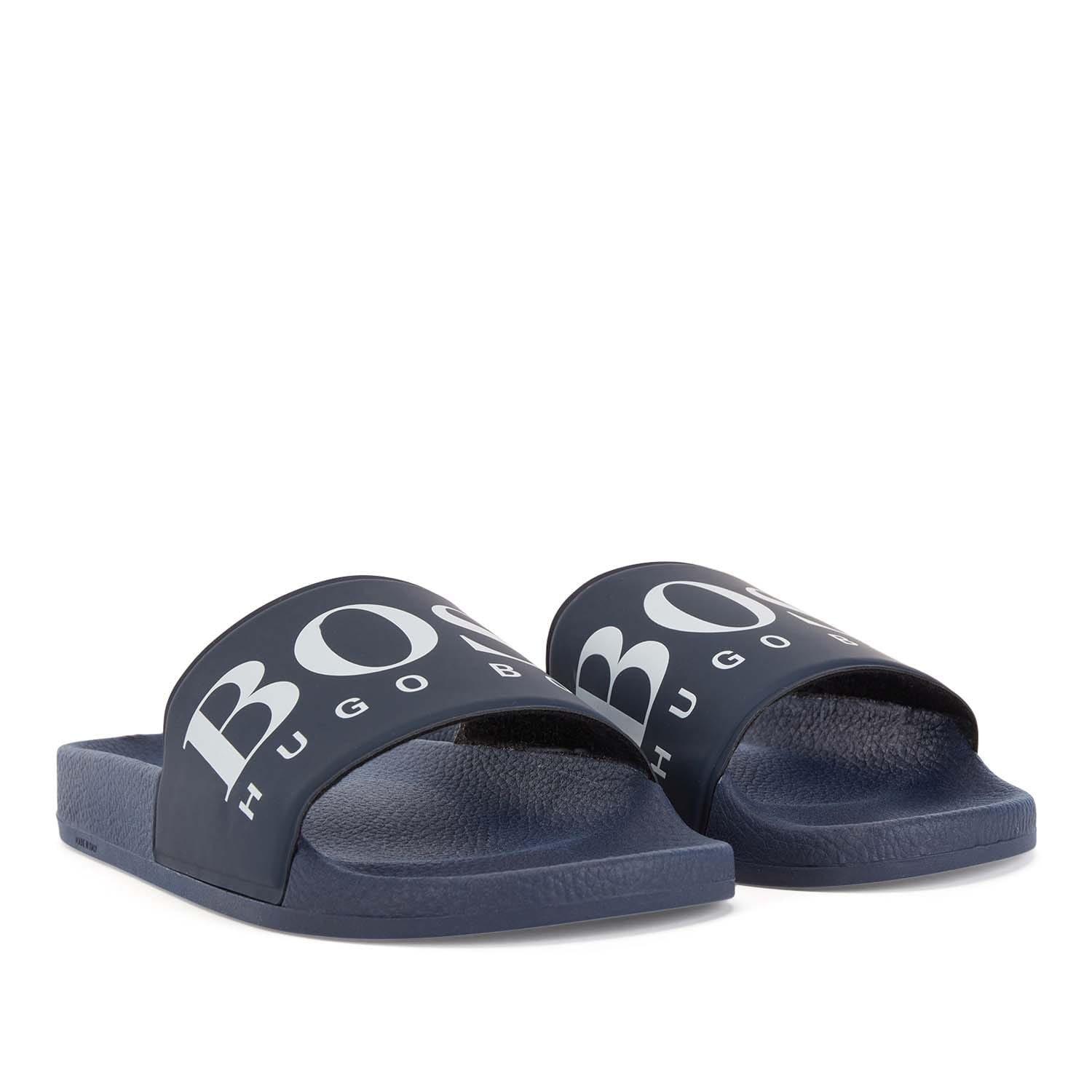 Boss Solar Slide Logo Sandals Flat Sandals FRASERS