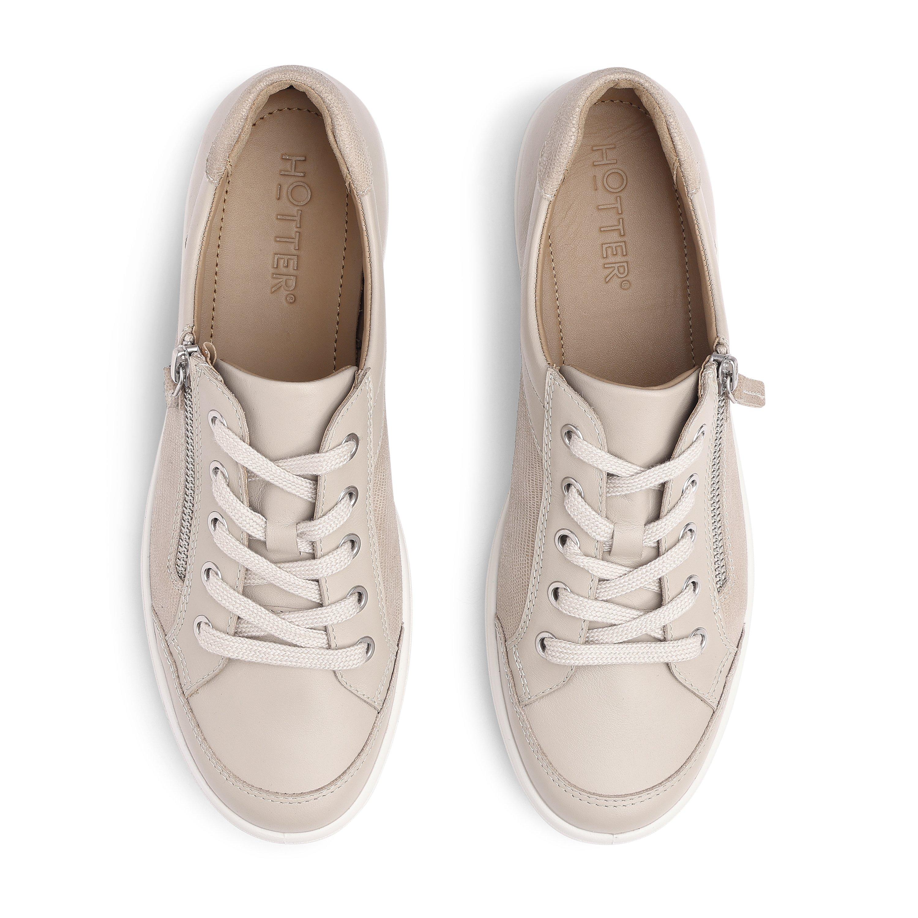 Cement-Lizard - Hotter - Chase II Wide Fit Trainers - 3