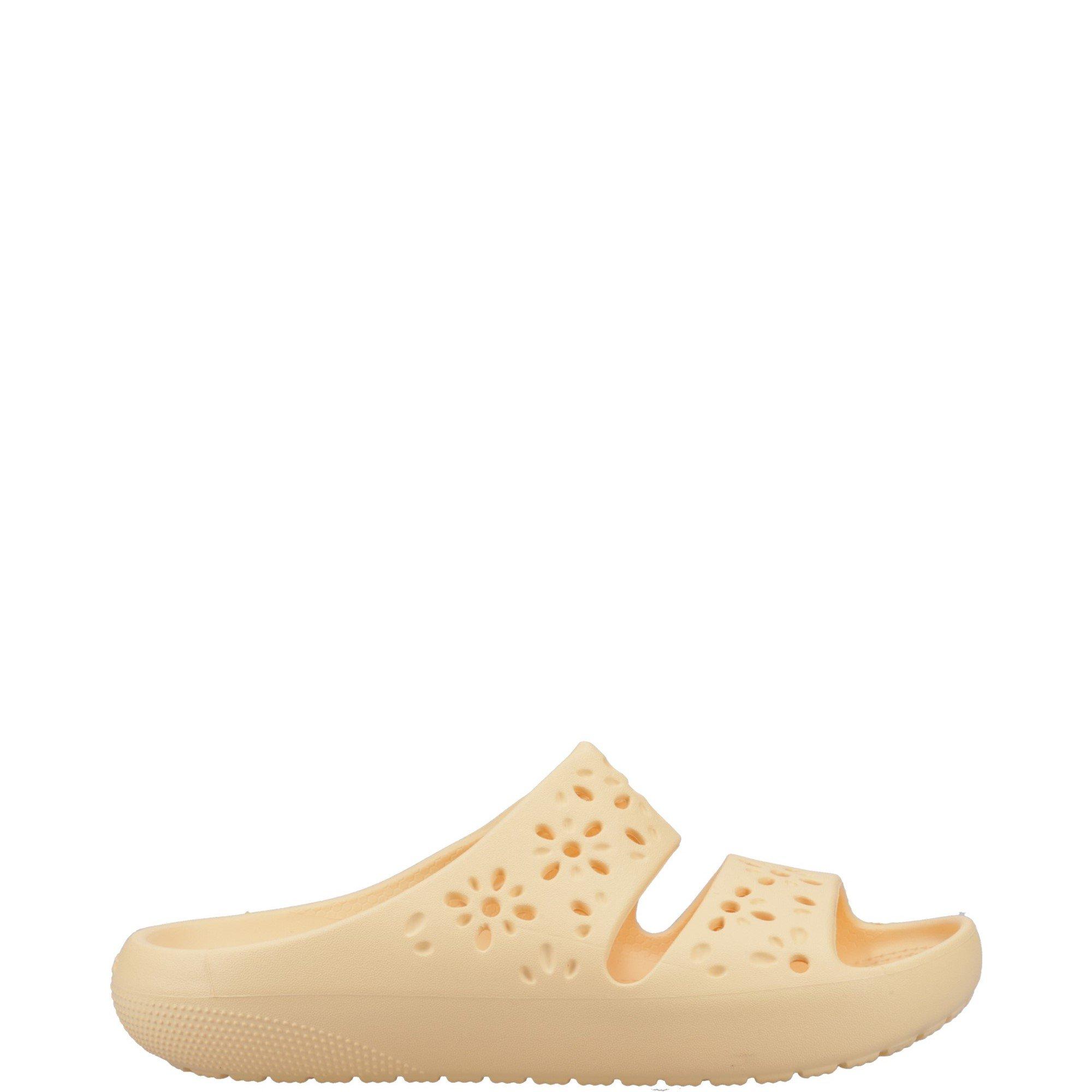Light Gold - Crocs - Classic Floral Cut Out Sandal - 1