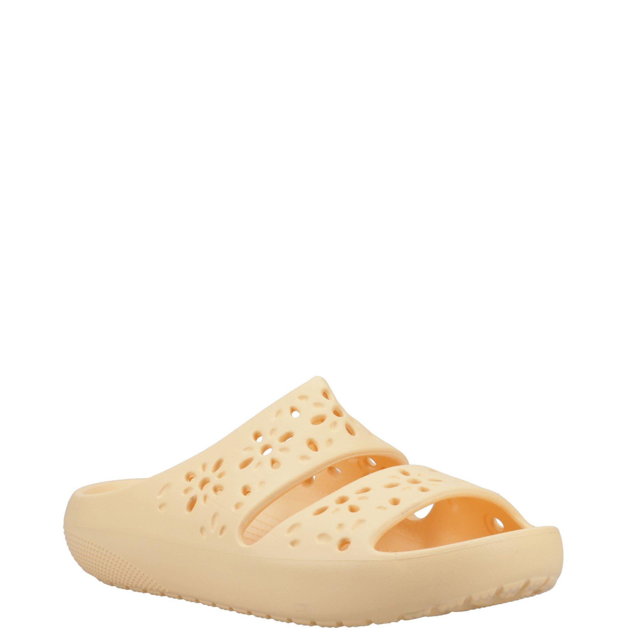 Light Gold - Crocs - Classic Floral Cut Out Sandal - 2