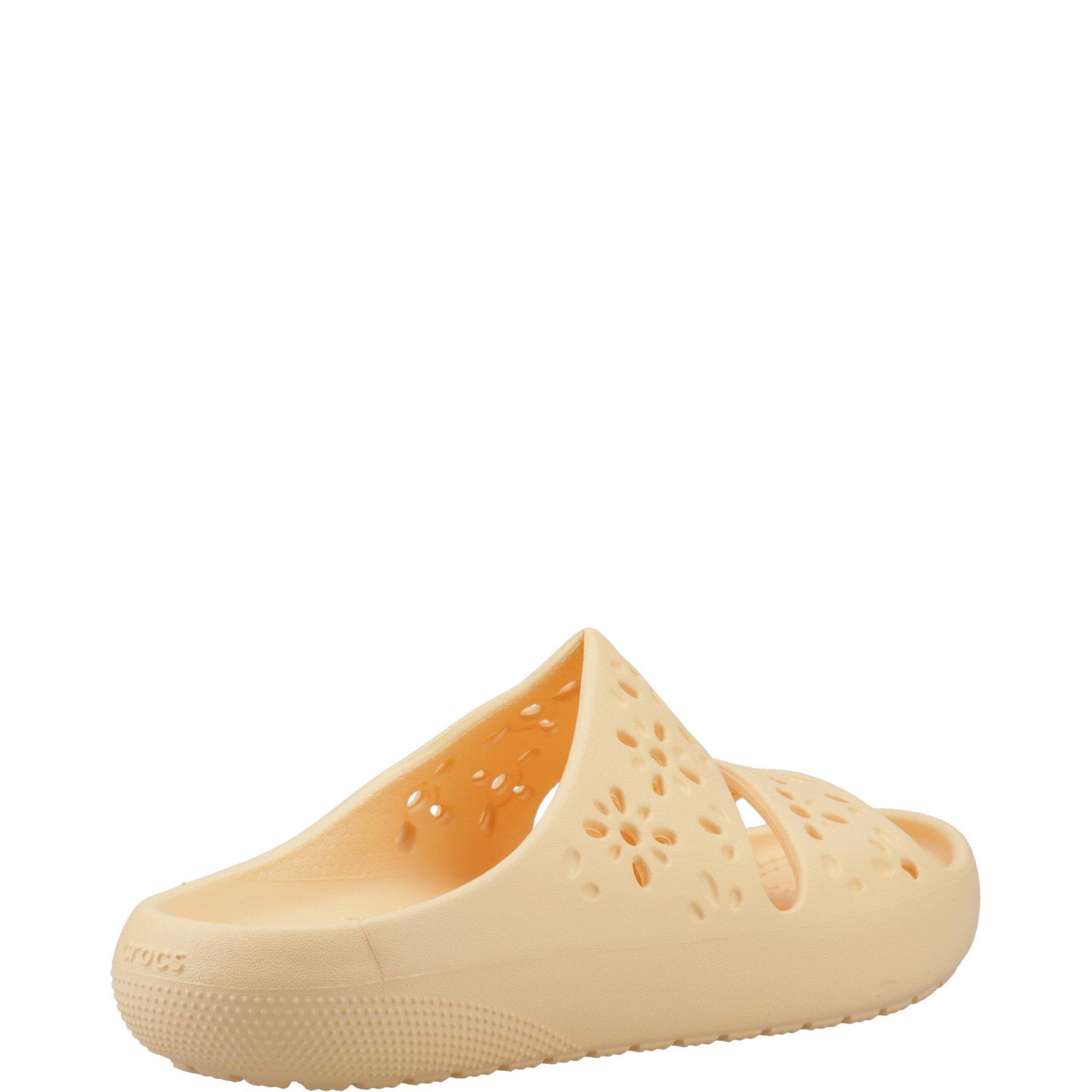 Light Gold - Crocs - Classic Floral Cut Out Sandal - 3