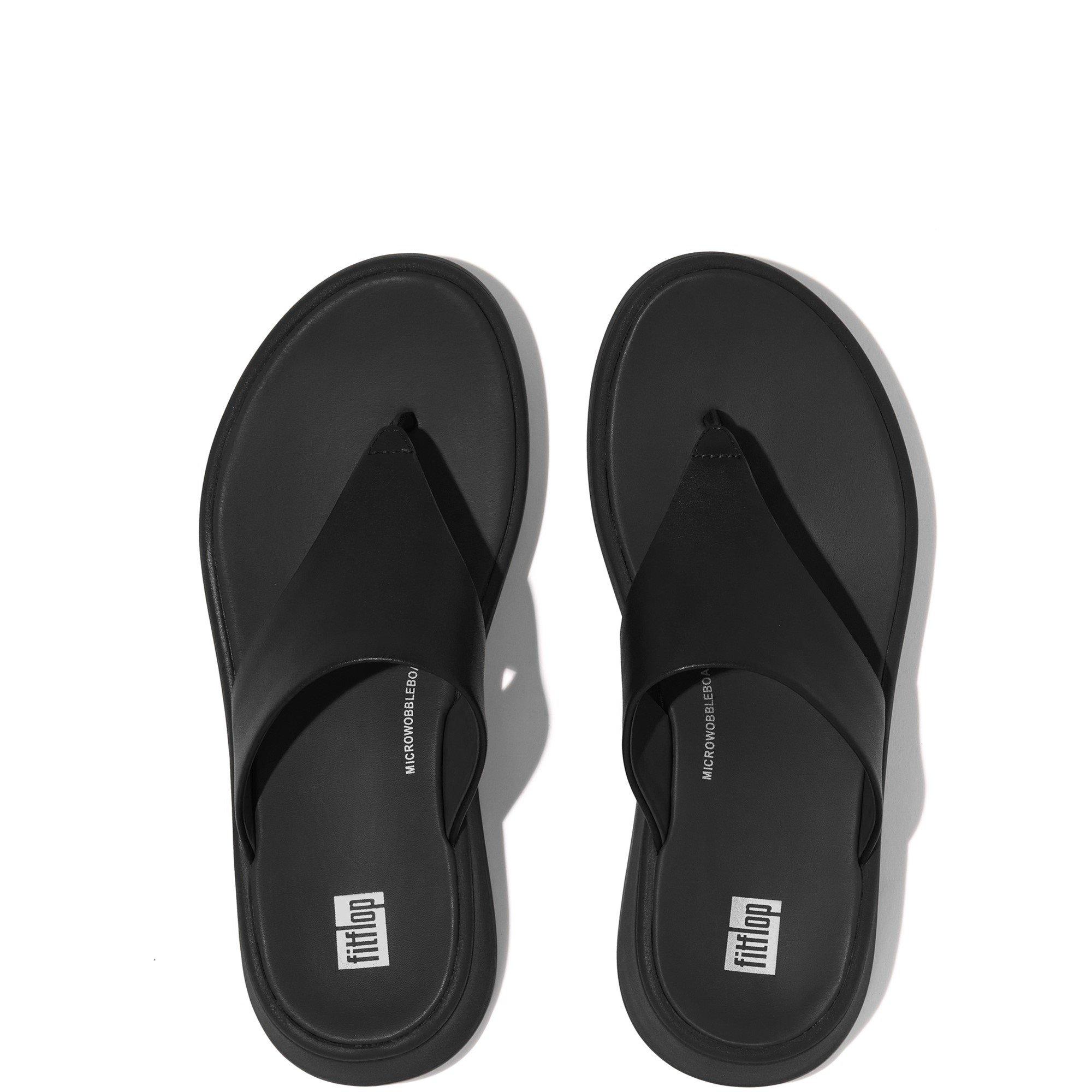Black - Fitflop - F-Mode Toe Post Sandal - 3