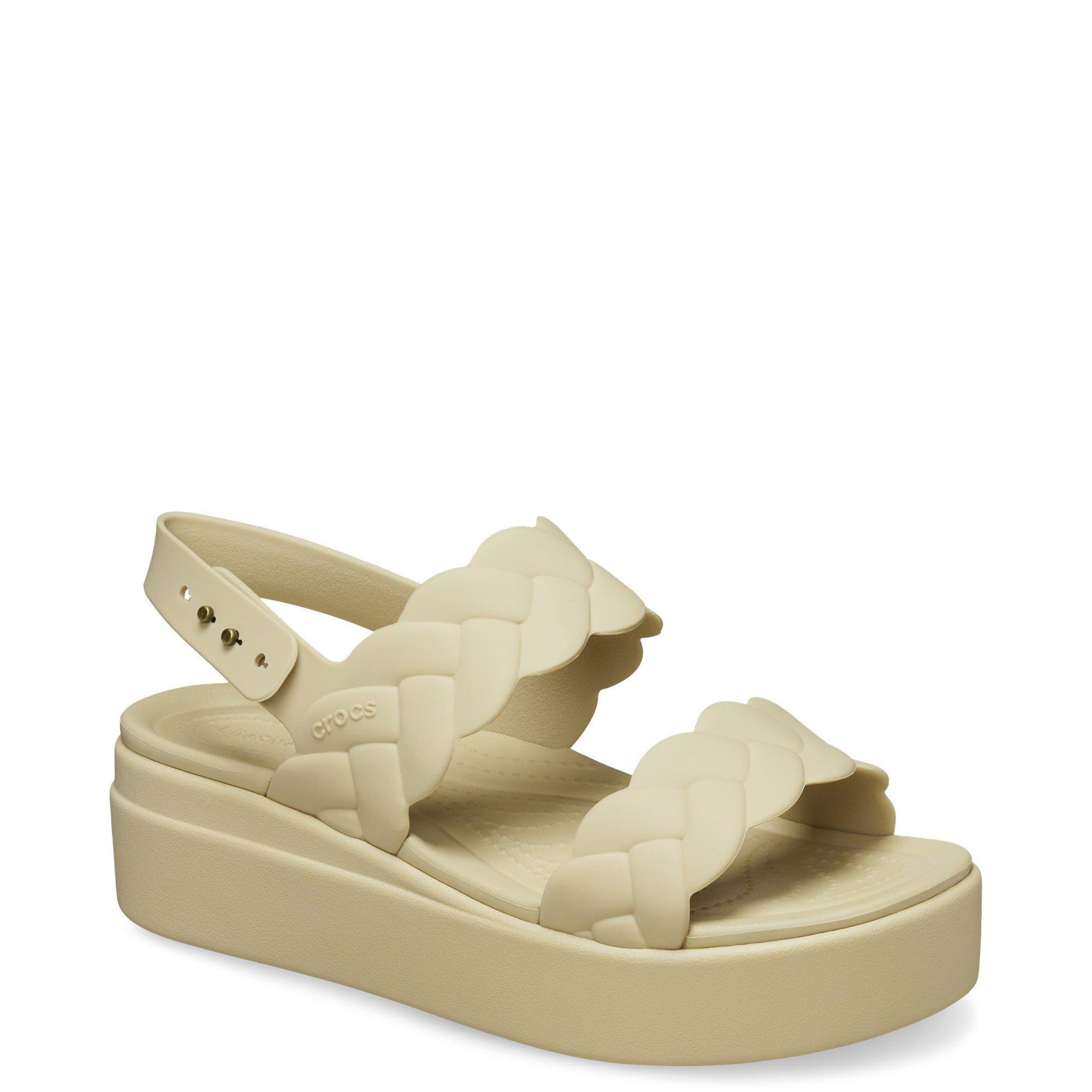 Ivory - Crocs - Women's Brooklyn Woven Low Wedge Sandals - 2