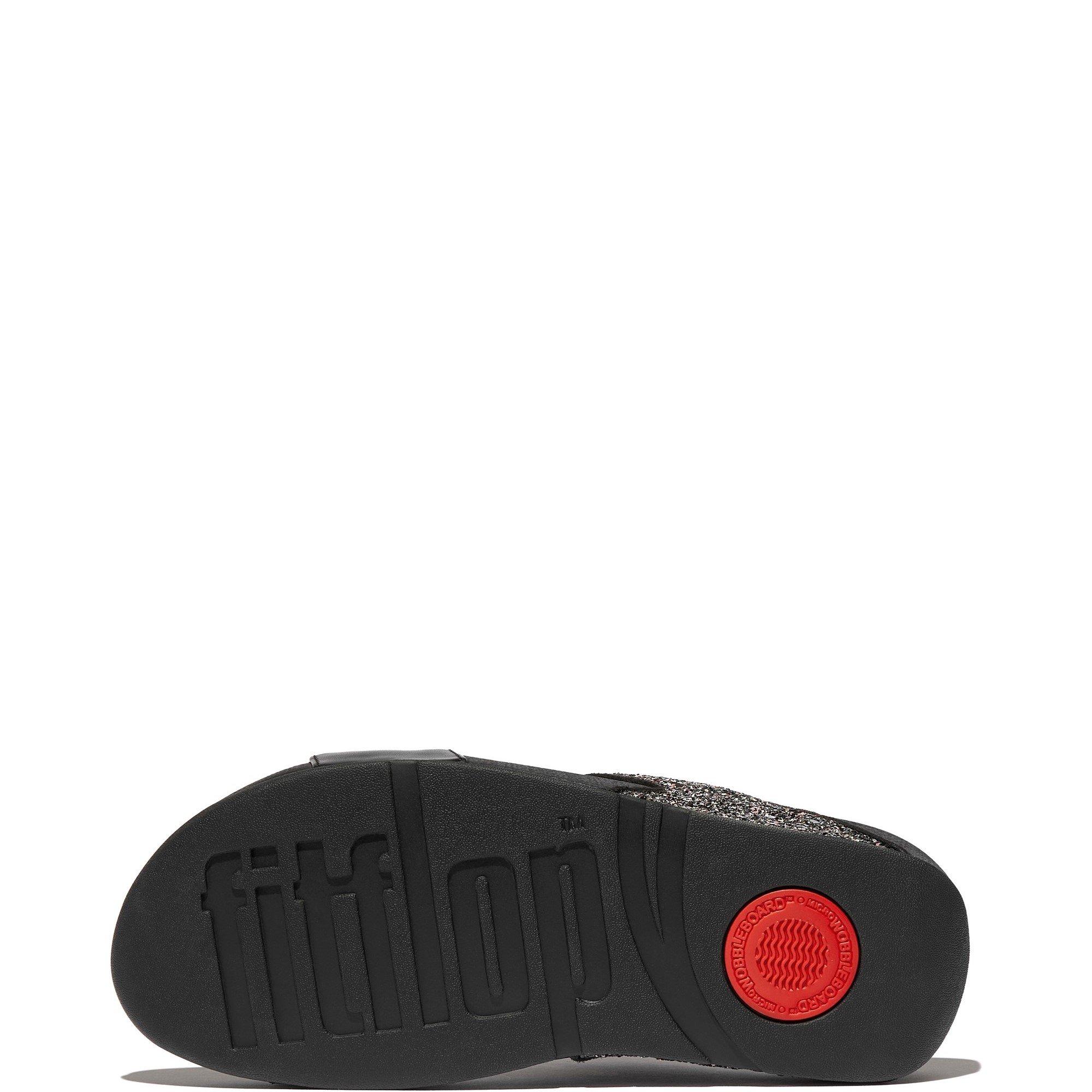 Black - Fitflop - Lulu 2 Bar Glitter Sandal - 4