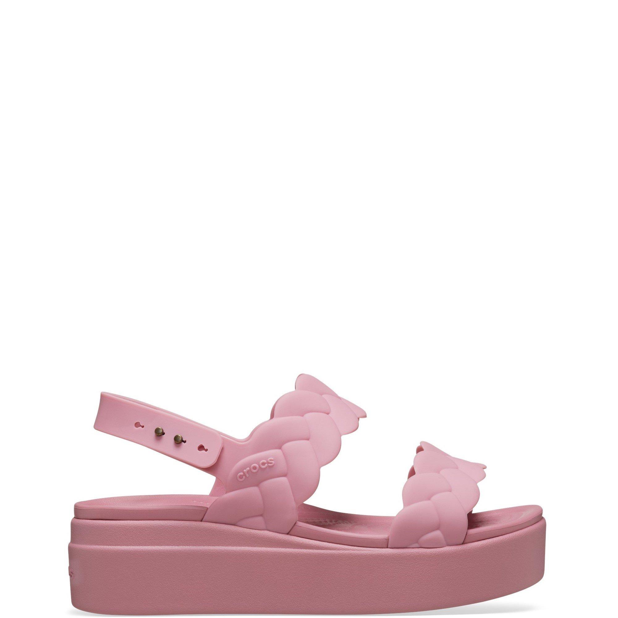 Rose - Crocs - Women's Brooklyn Woven Low Wedge Sandals - 1
