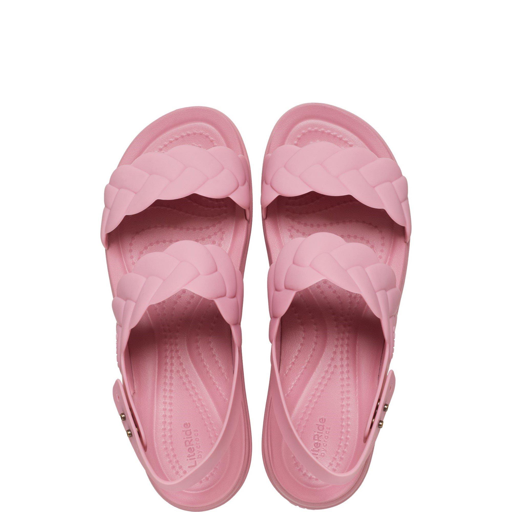 Rose - Crocs - Women's Brooklyn Woven Low Wedge Sandals - 4
