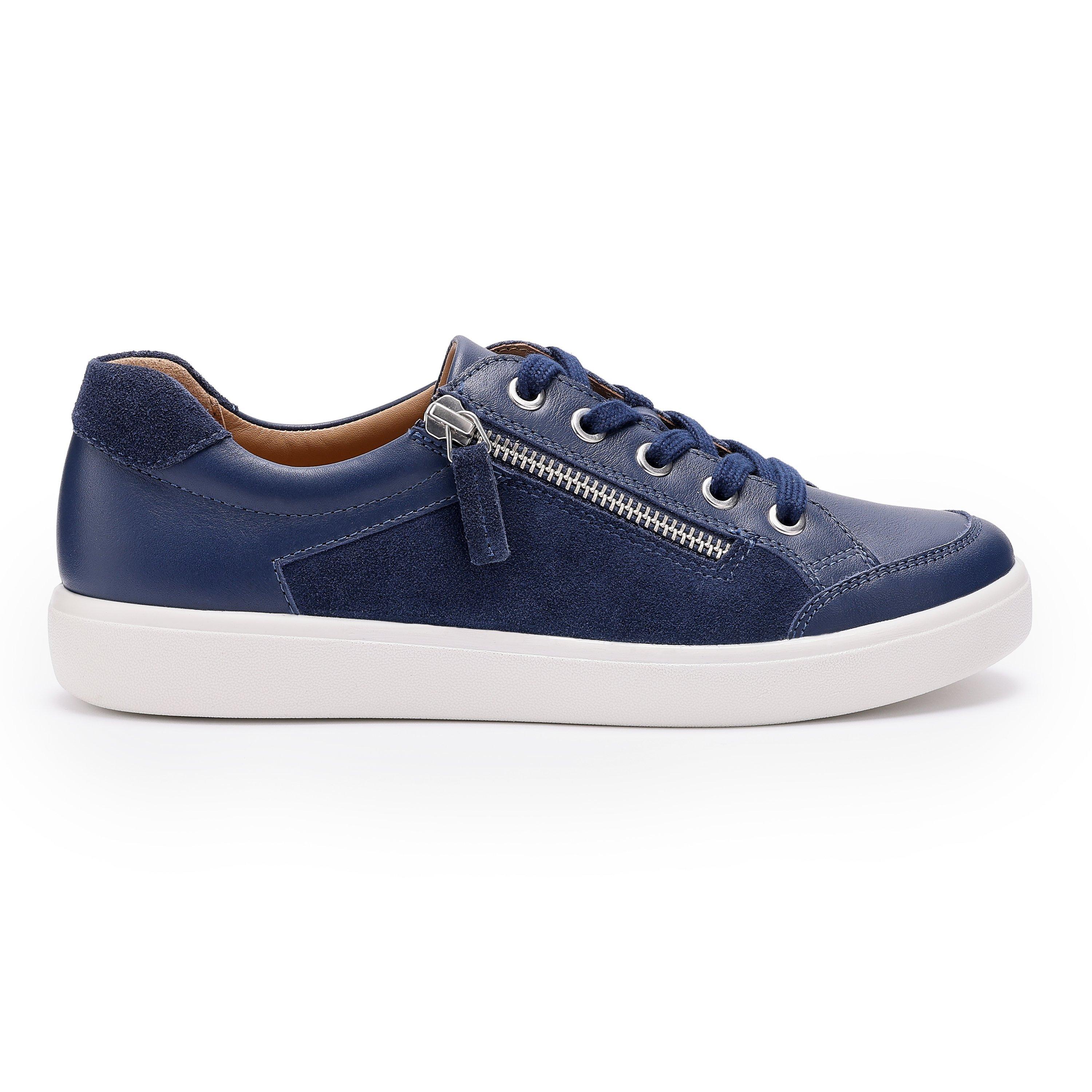 French Navy - Hotter - Chase II Trainers Wide Fit - 1