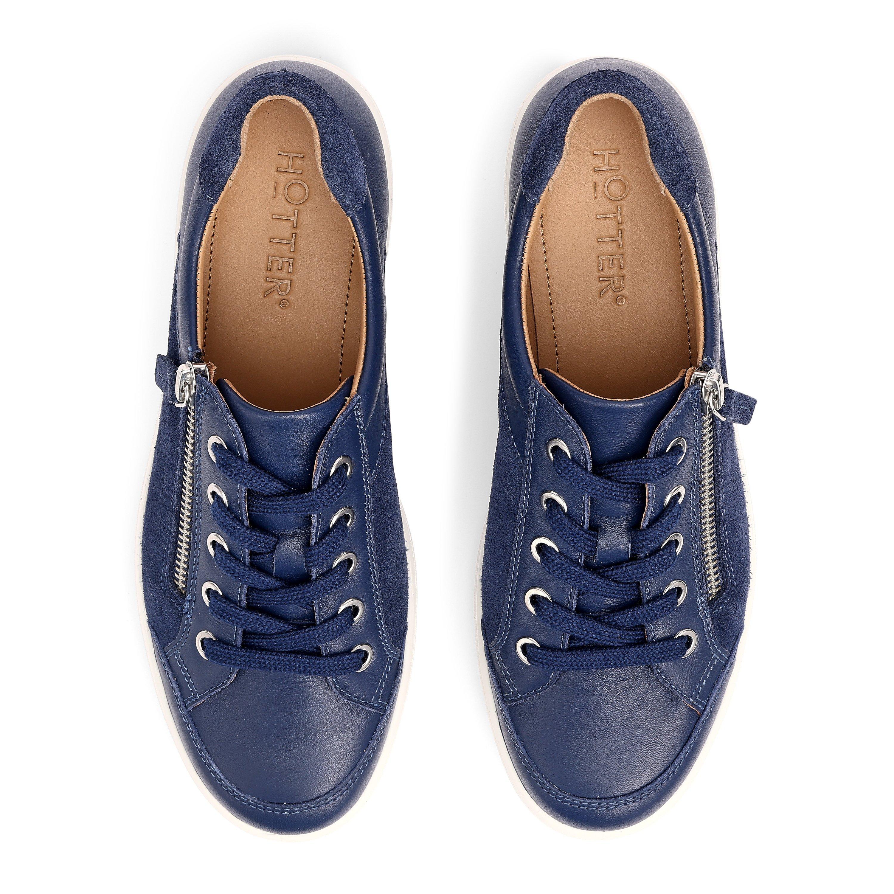 French Navy - Hotter - Chase II Trainers Wide Fit - 2