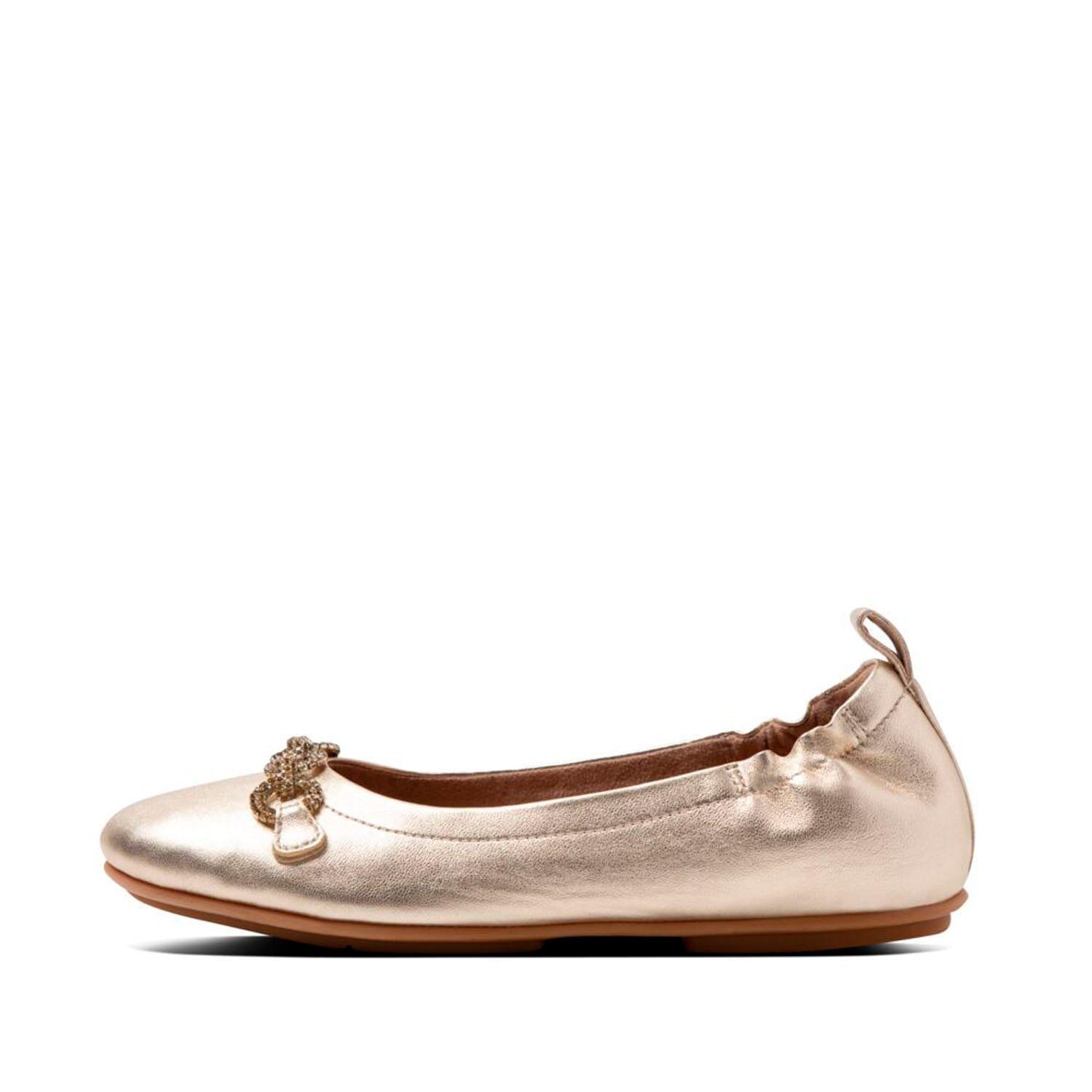 Gold - FitFlop - Allegro Sparkle Ballerina Pumps - 1