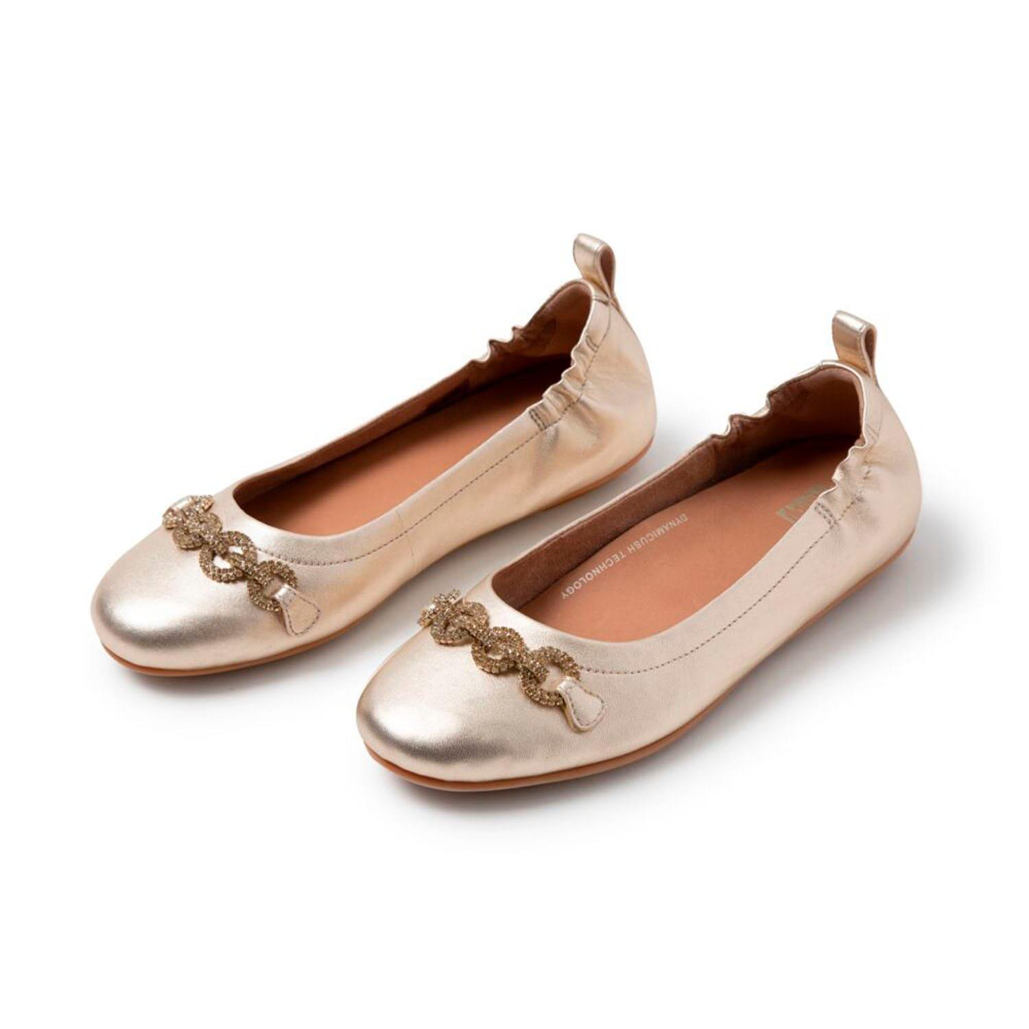 Gold - Fitflop - Allegro Sparkle Ballerina Pumps - 2