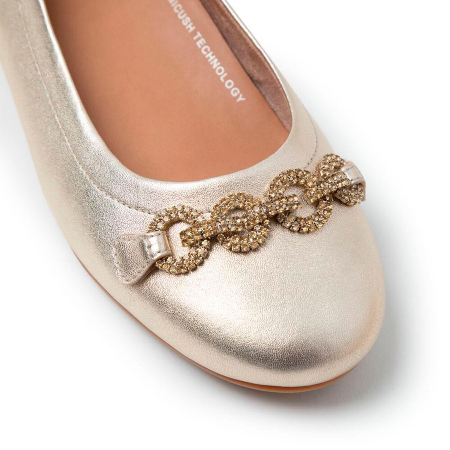 Gold - Fitflop - Allegro Sparkle Ballerina Pumps - 4