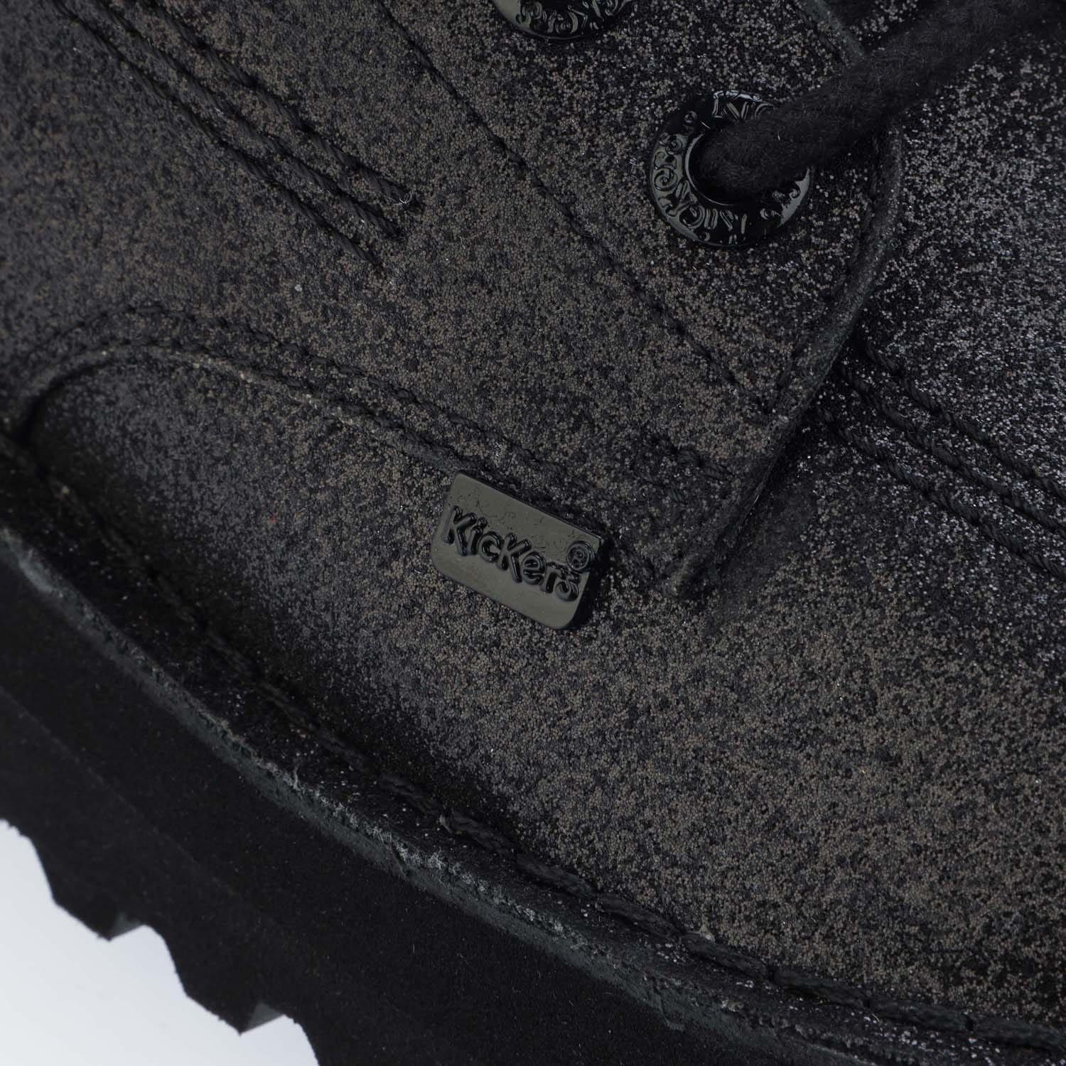Black - Kickers - Kick Hi Stack Glitter Boots - 5
