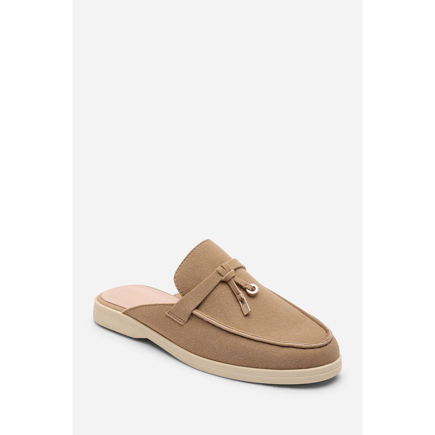 Khaki - Wheres That From - Twilight Flat Slip On Loafer With Tassel Detail - 3