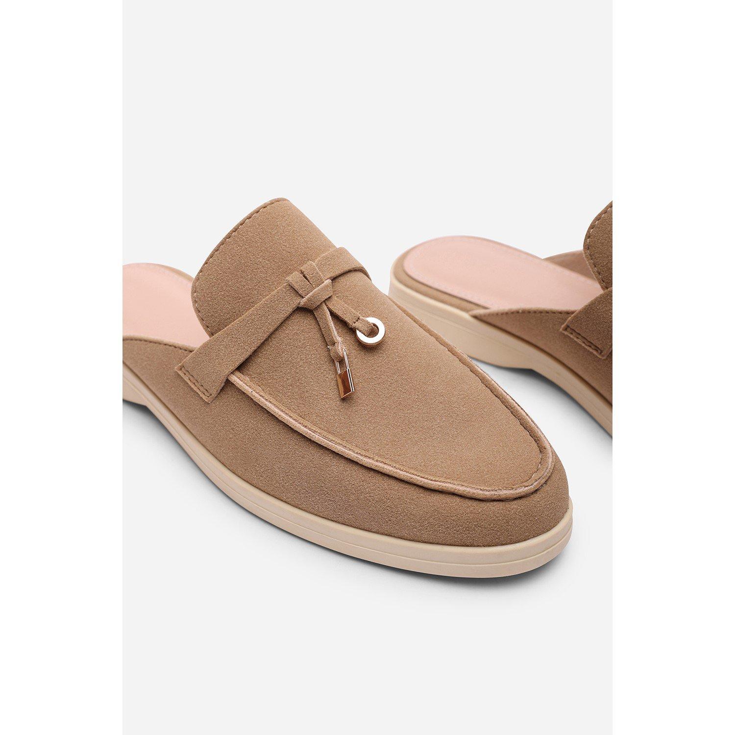Khaki - Wheres That From - Twilight Flat Slip On Loafer With Tassel Detail - 5