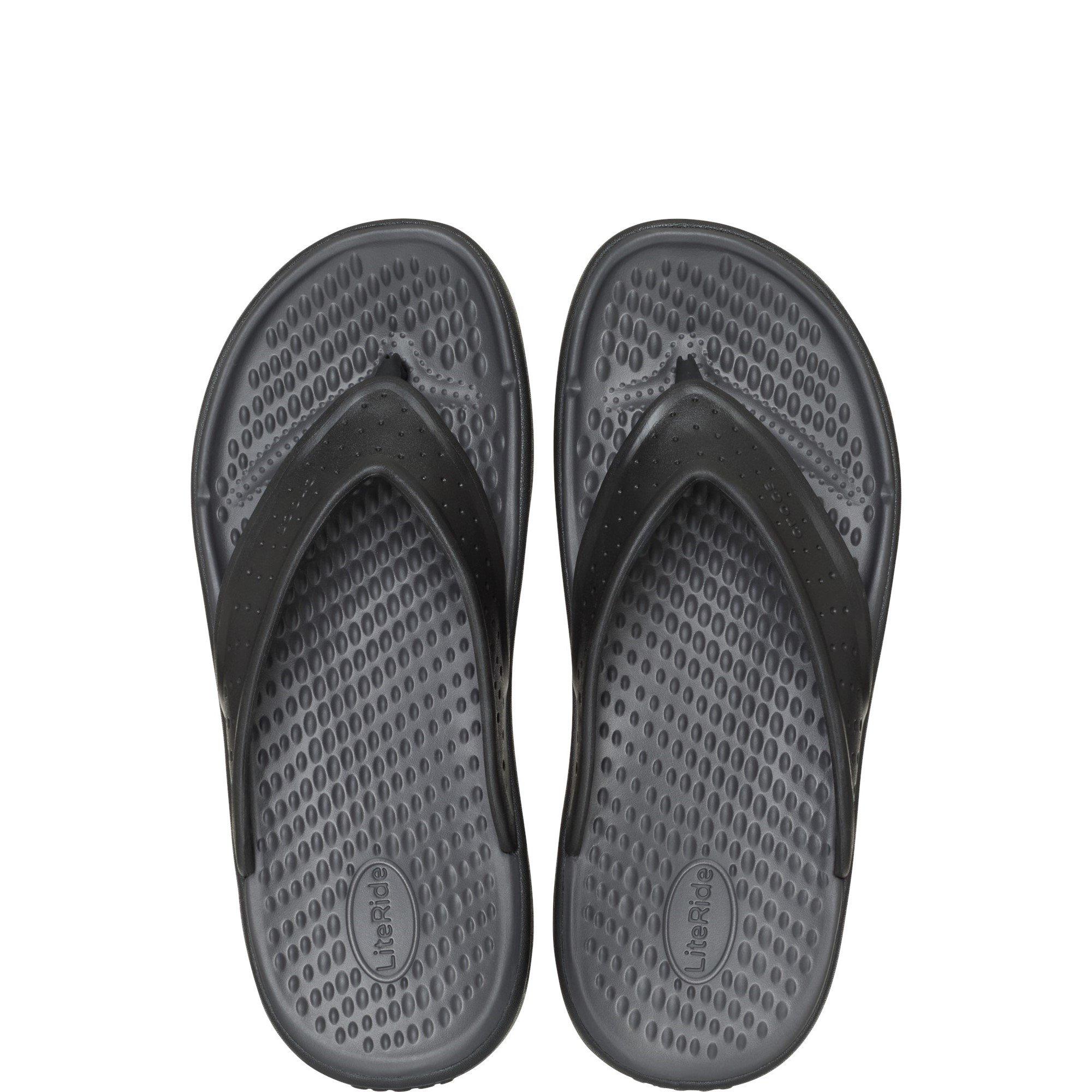 Black - Crocs - Men's InMotion Flip Flat Sandals - 4