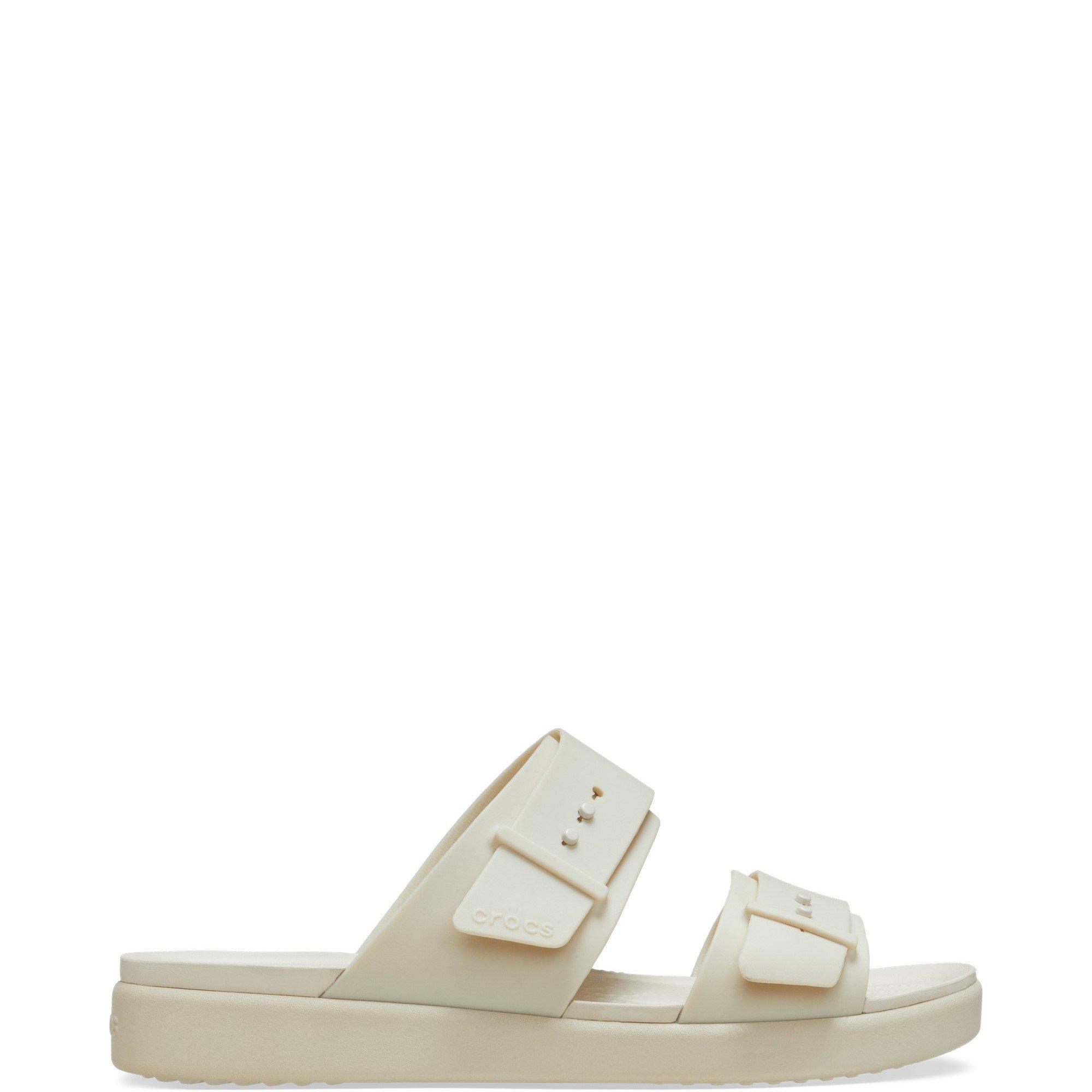White - Crocs - Brooklyn Buckle Low Sandal - 1