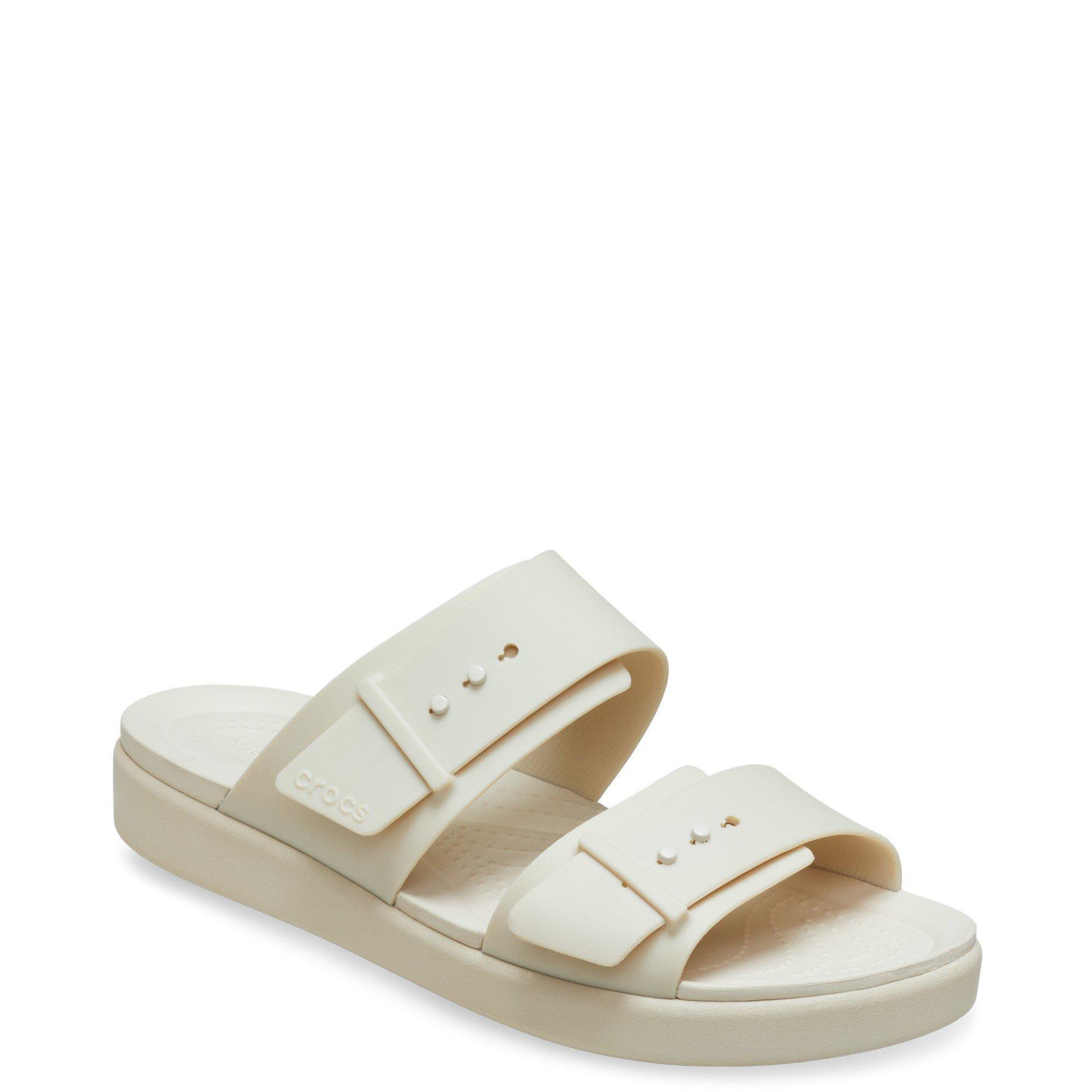 White - Crocs - Brooklyn Buckle Low Sandal - 2