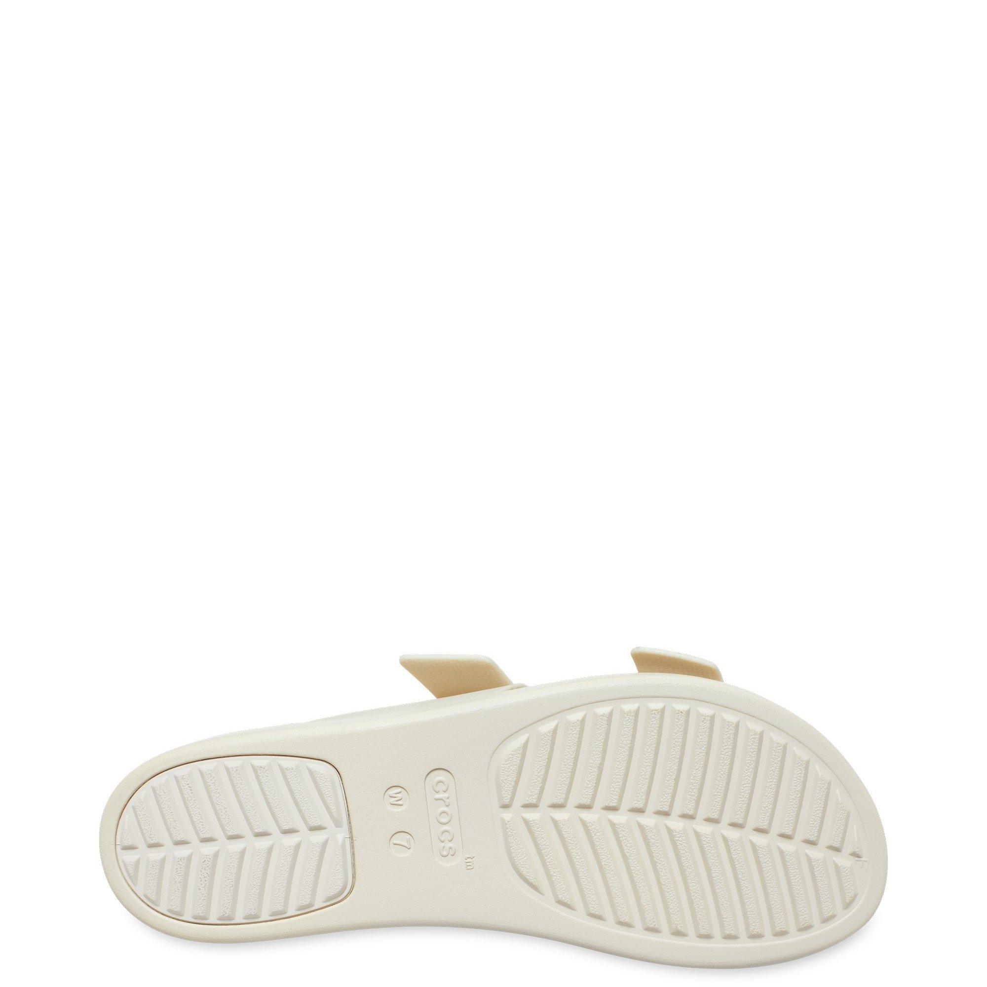White - Crocs - Brooklyn Buckle Low Sandal - 5