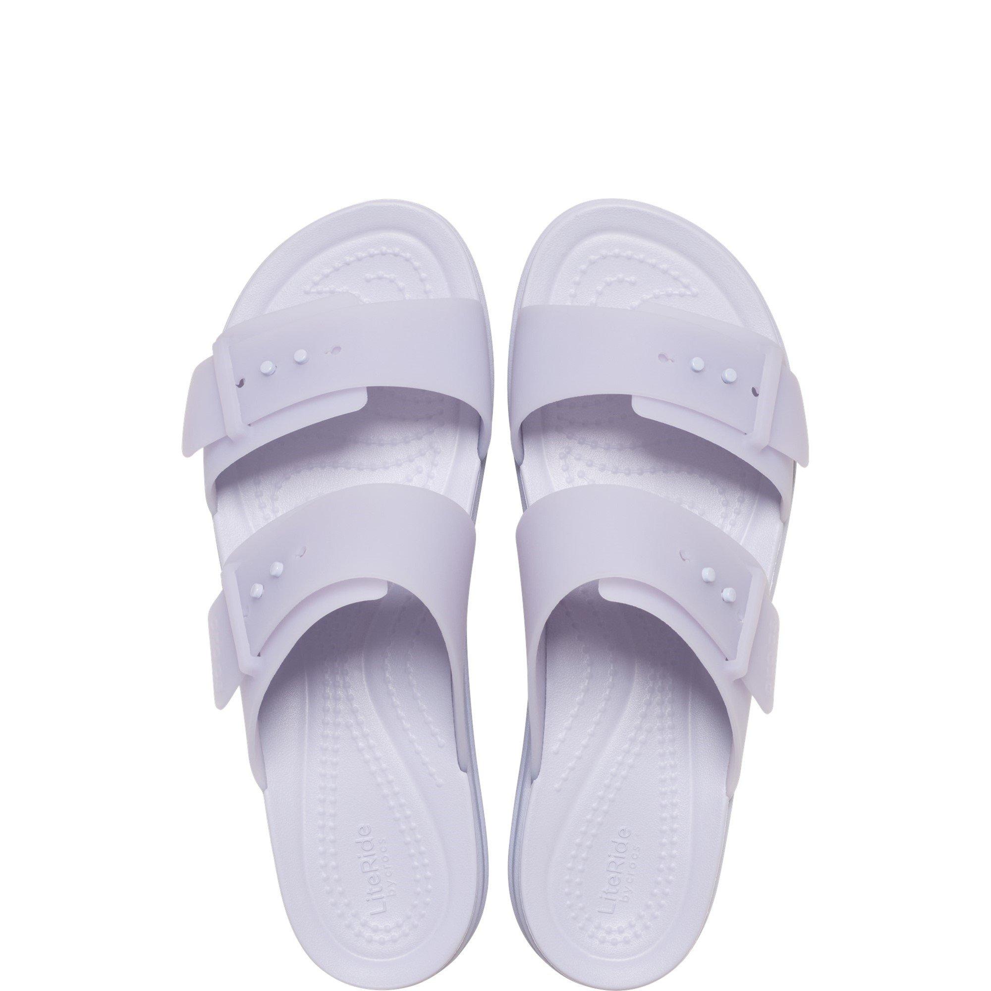 Purple - Crocs - Women's Brooklyn Buckle Low Wedge Sandals - 4
