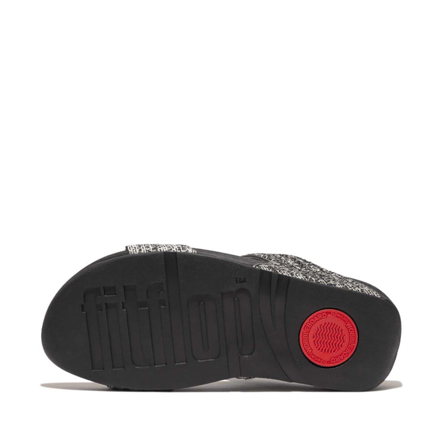 Black - Fitflop - Lulu Shimmerweave Sliders - 4