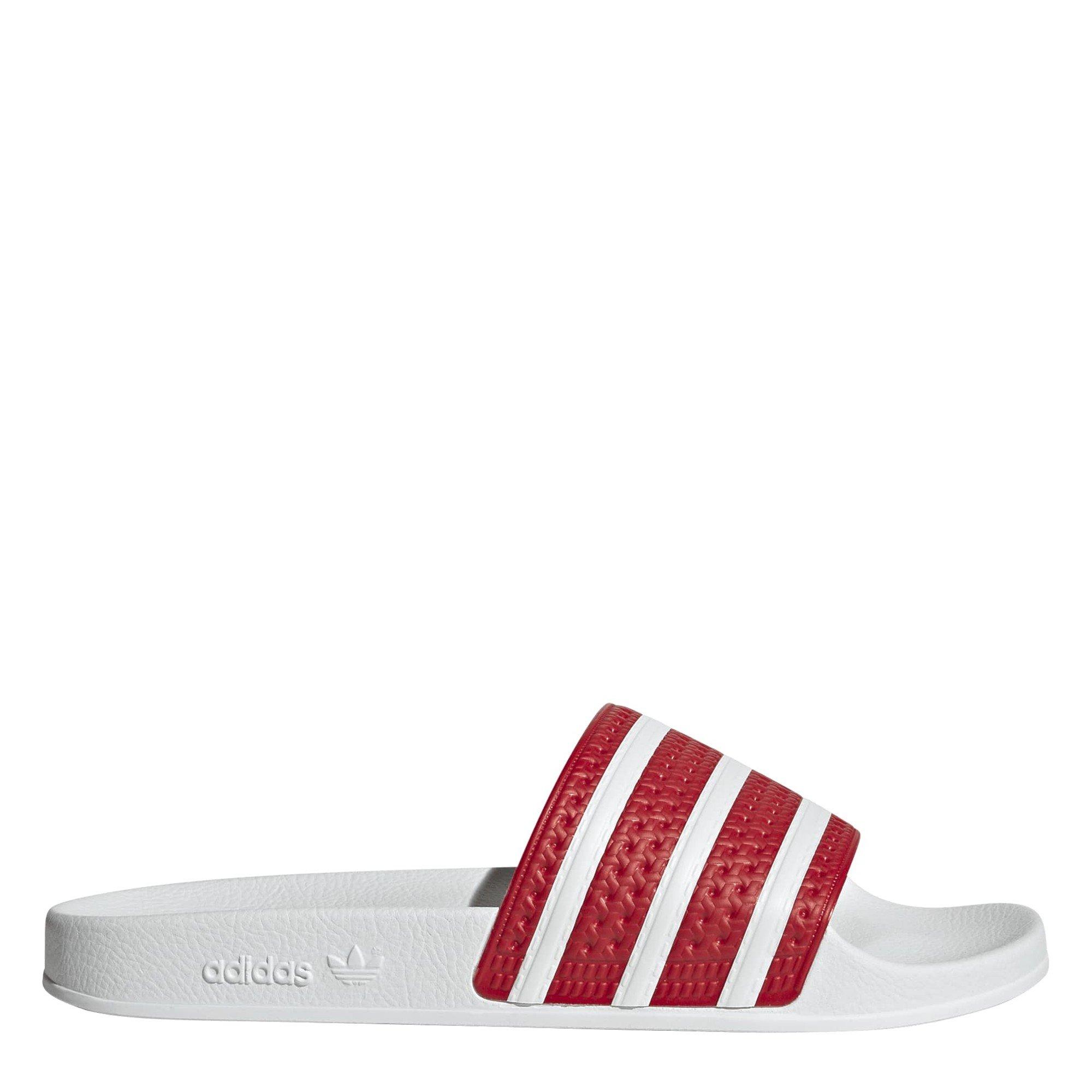Red - adidas Originals - Adilette Slide Sandals - 1