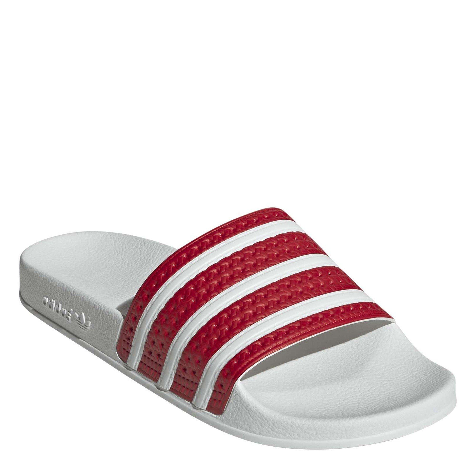 Red - adidas Originals - Adilette Slide Sandals - 3
