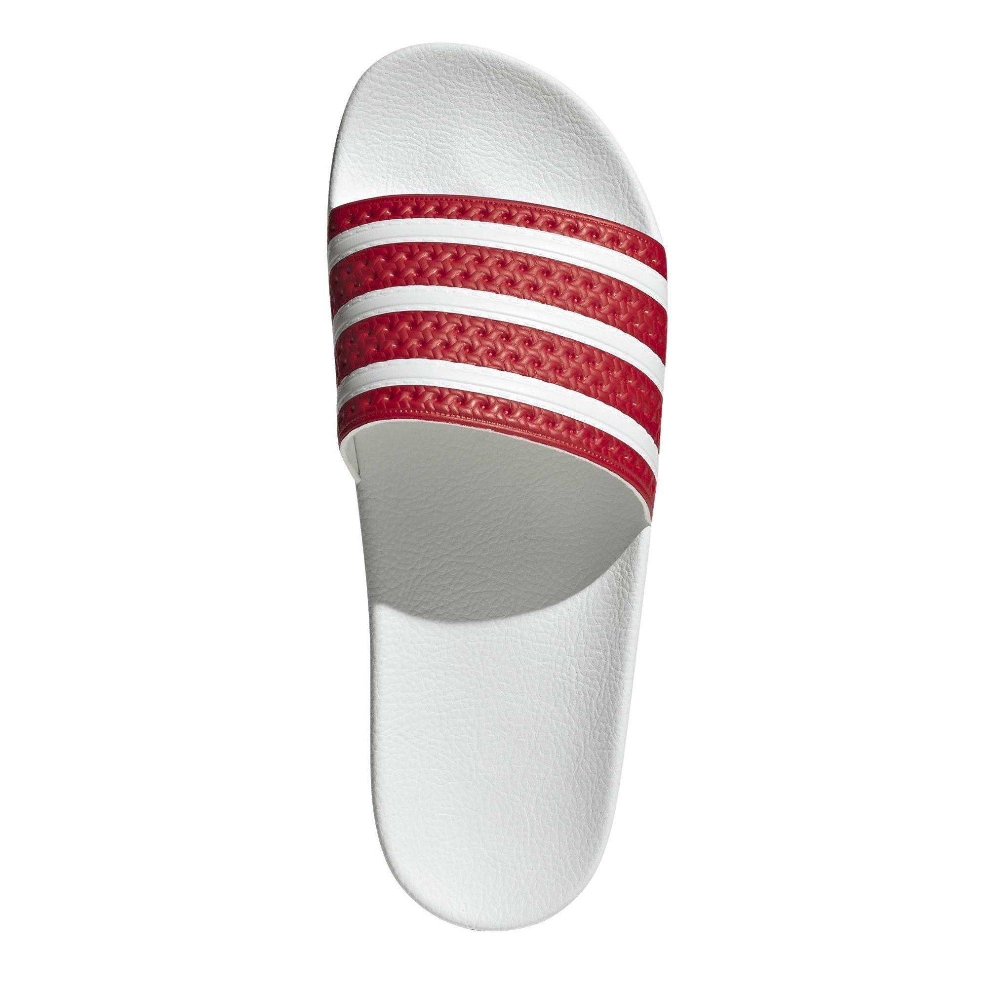 Red - adidas Originals - Adilette Slide Sandals - 5