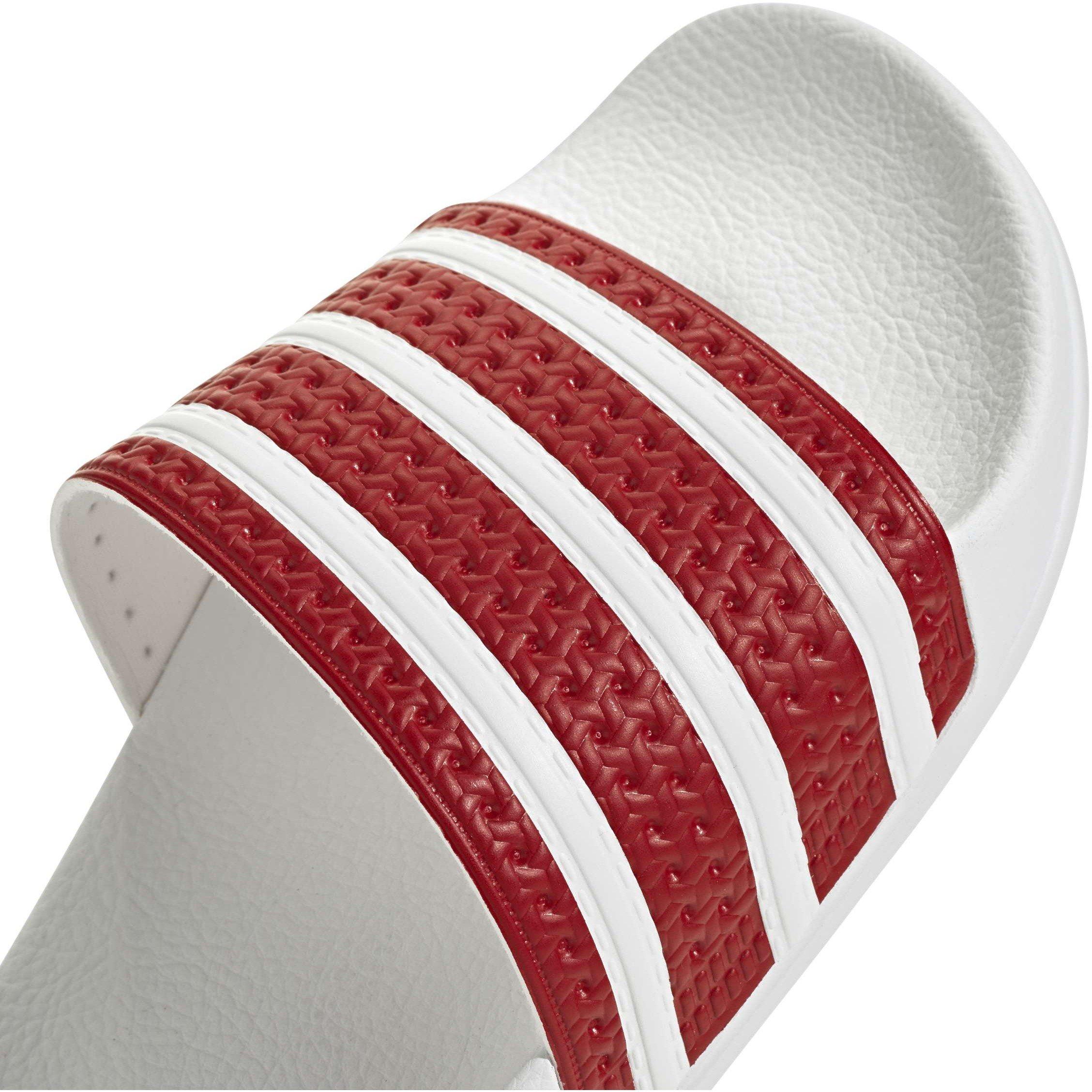 Red - adidas Originals - Adilette Slide Sandals - 7