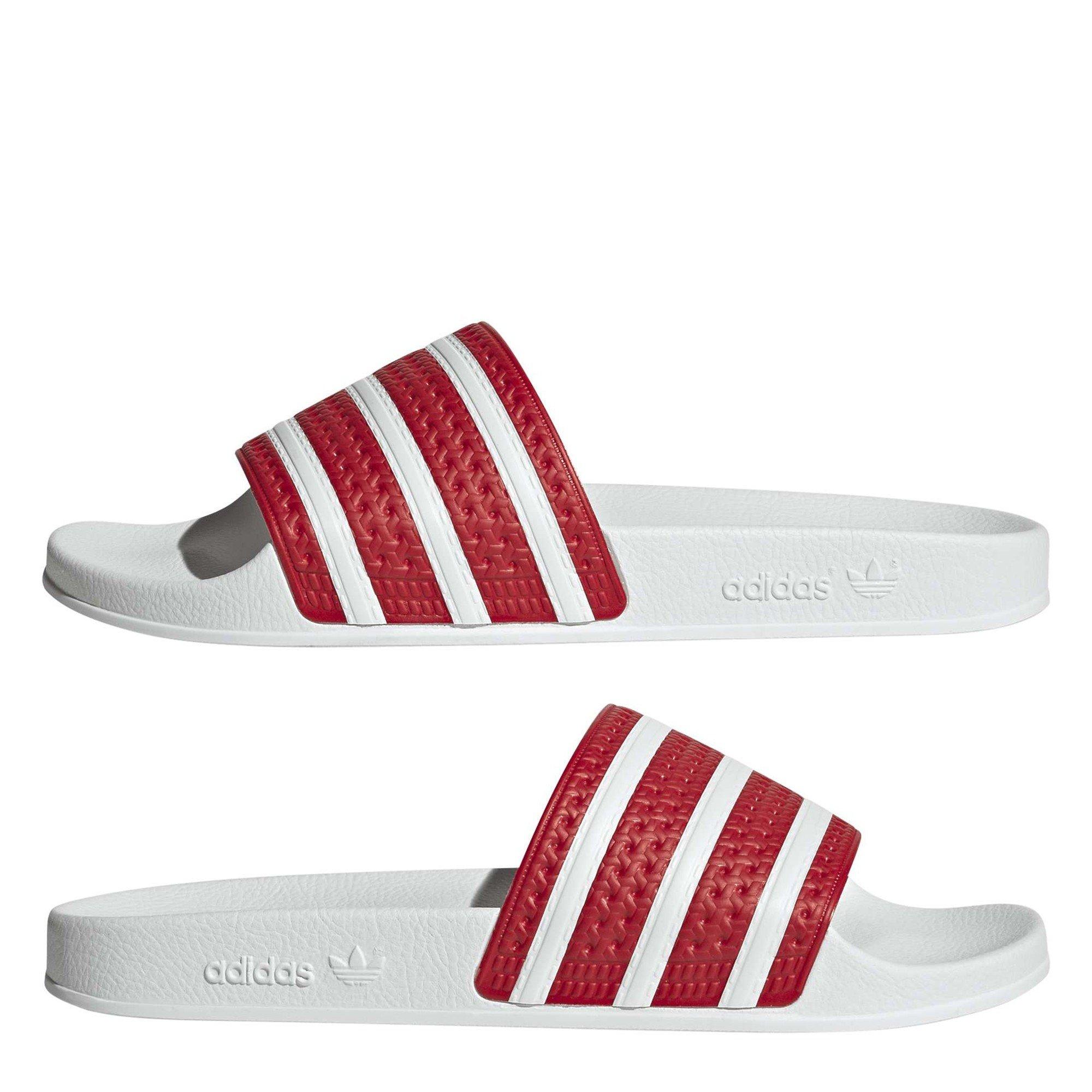 Red - adidas Originals - Adilette Slide Sandals - 9