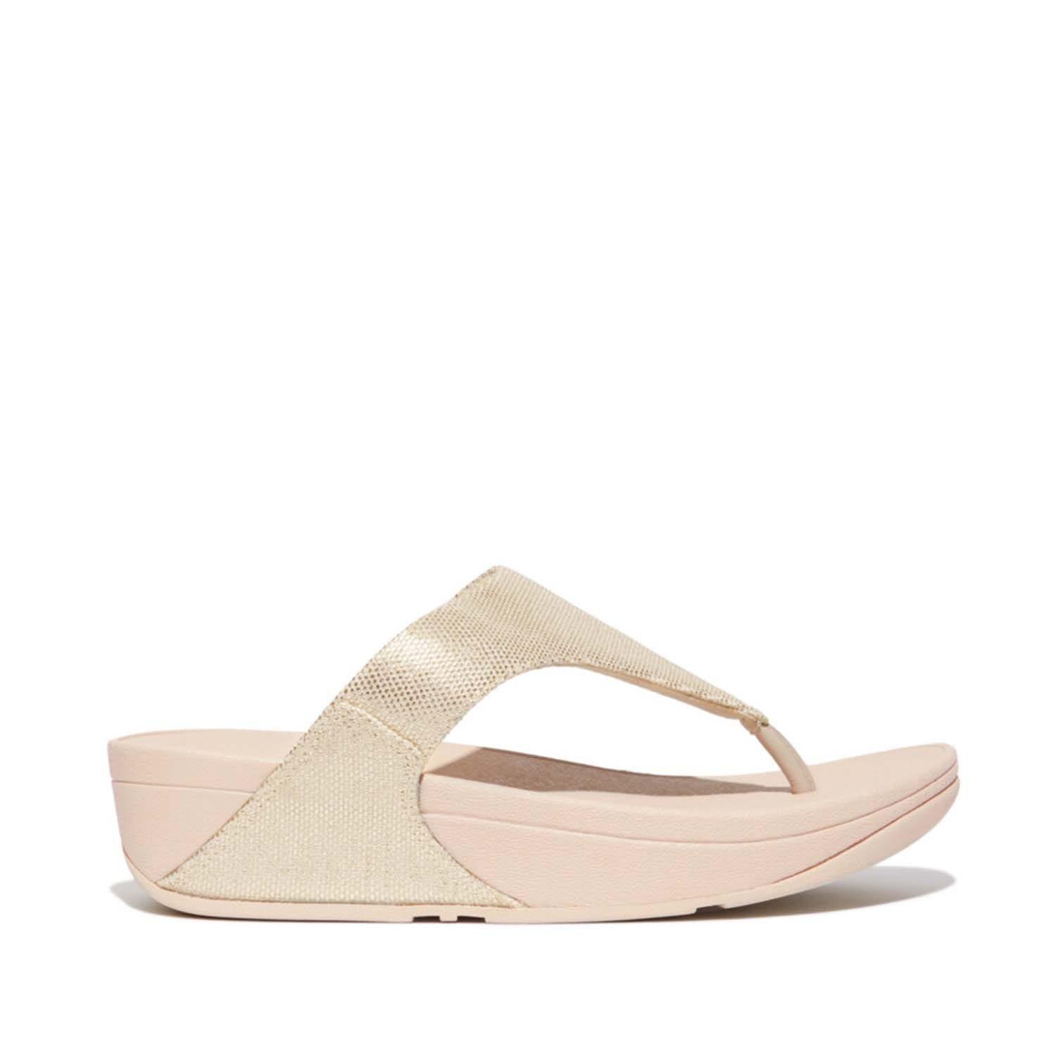 Fitflop Lulu Coated Canvas Toe-Post Sandals