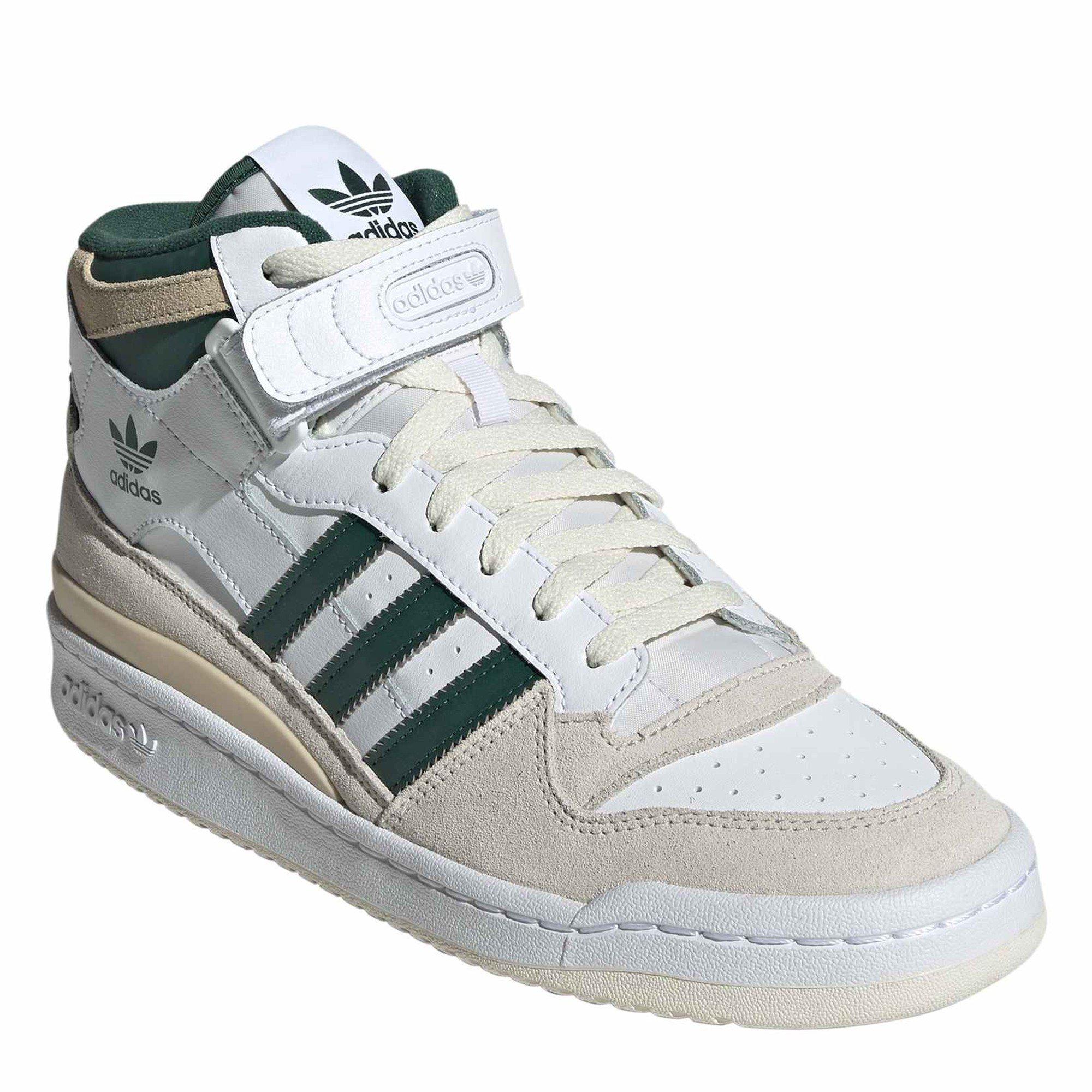 White - adidas Originals - Forum Mid Trainers - 3